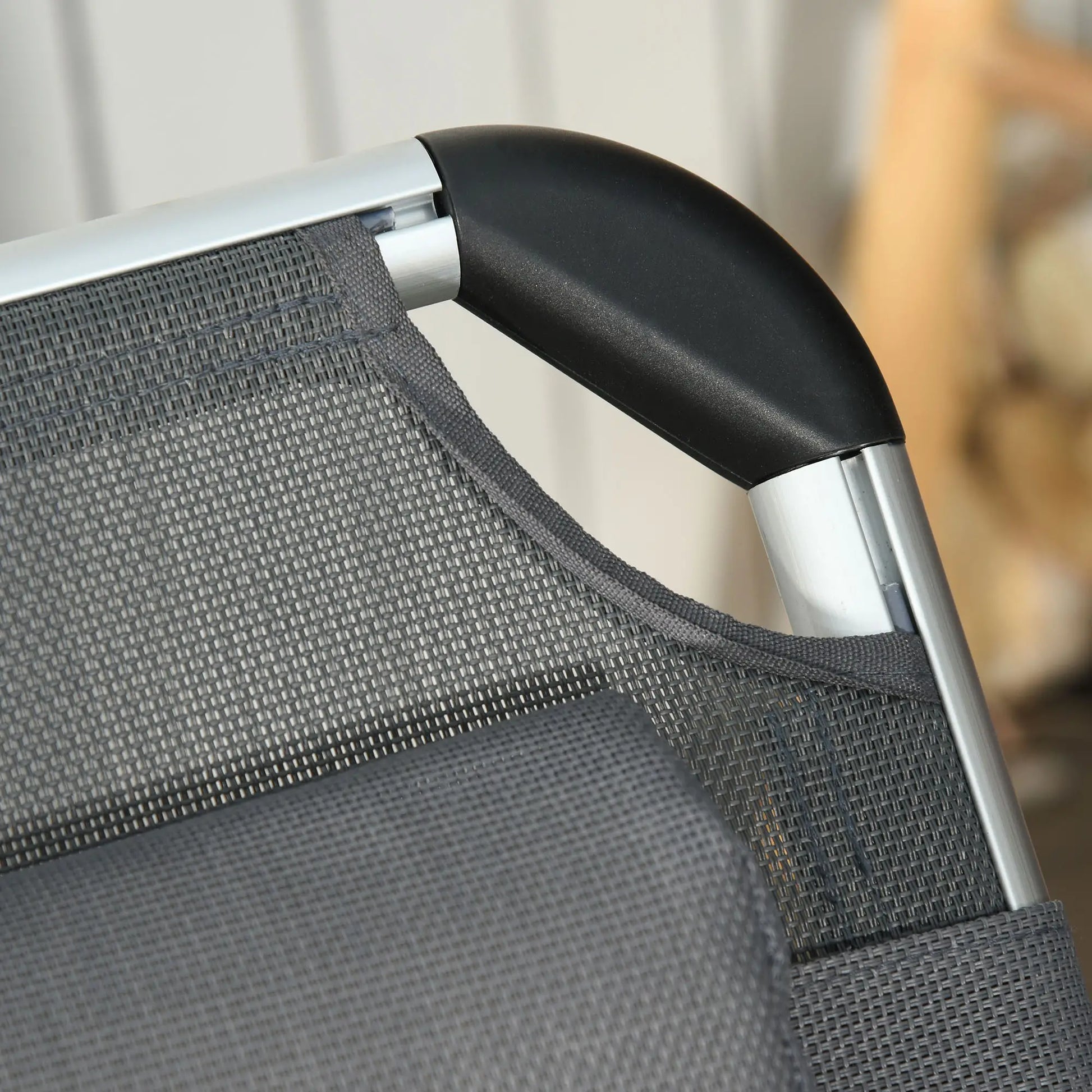 TUMBONA DE JARDÍN PLEGABLE RECLINABLE ALU RELAX PRO GRIS image 7