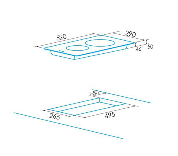 Edesa EVT-3220 B/B - Placa Modular Vitrocerámica 2 Zonas 30 Cm Touch Control image 1