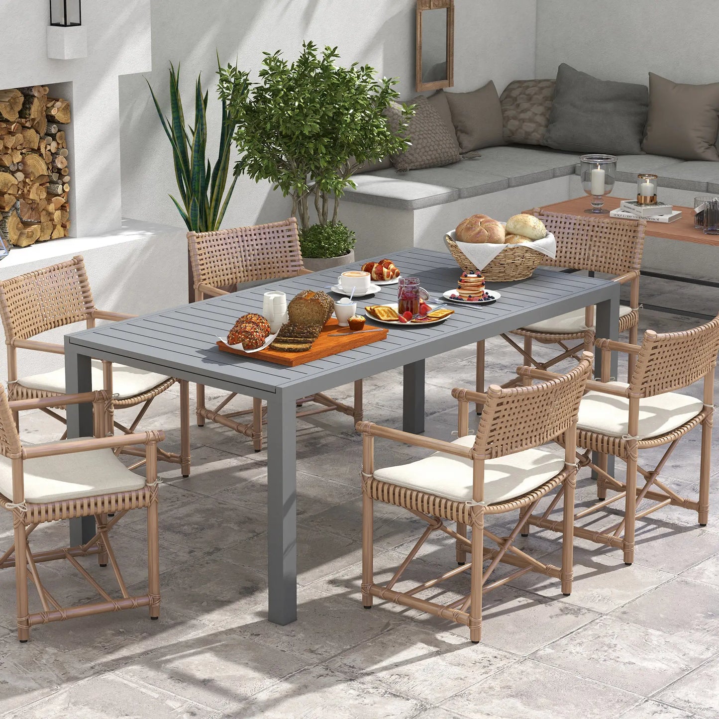 MESA DE COMEDOR EXTERIOR EXTENSIBLE ATENAS 180/240 CM image 4