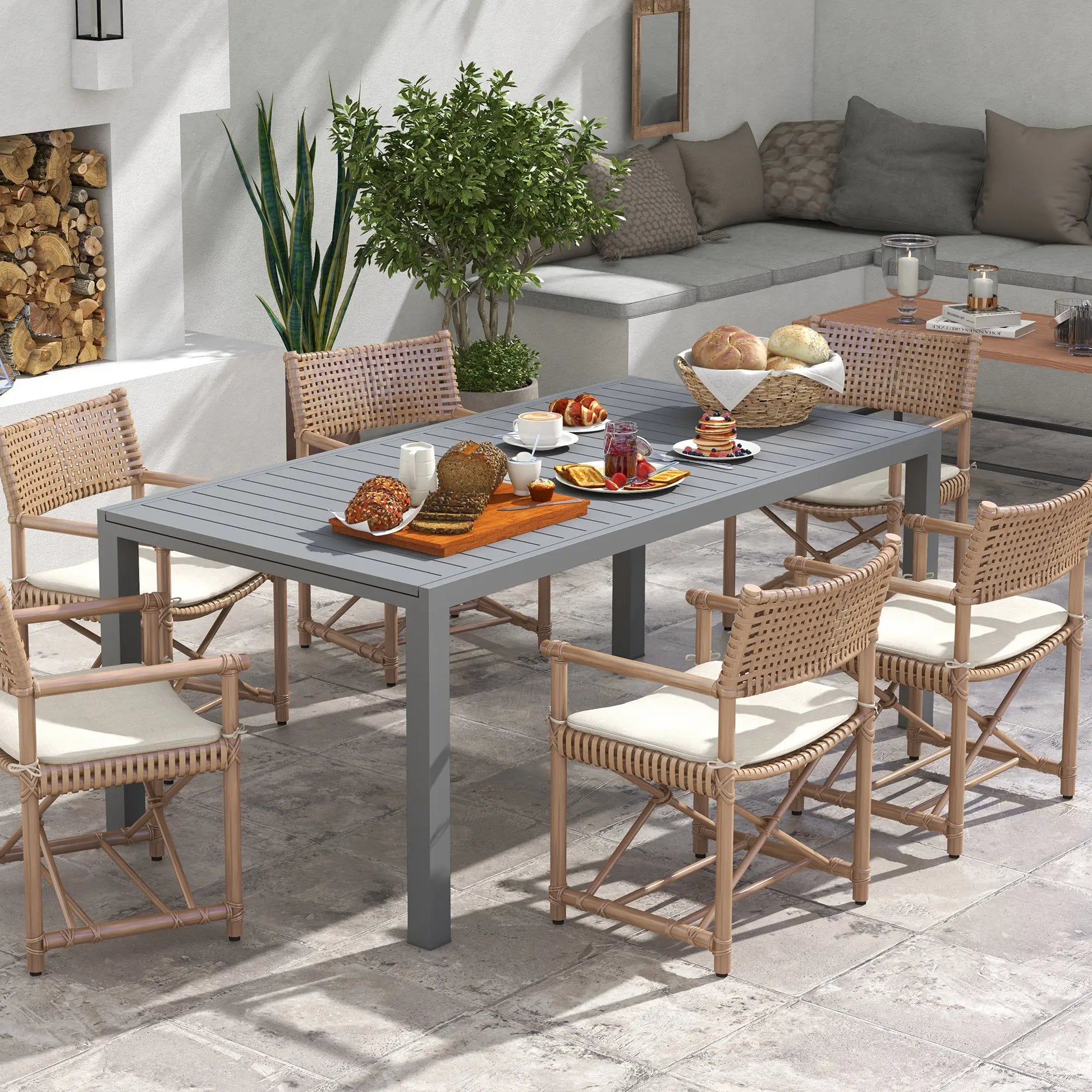 MESA DE COMEDOR EXTERIOR EXTENSIBLE ATENAS 180/240 CM image 4