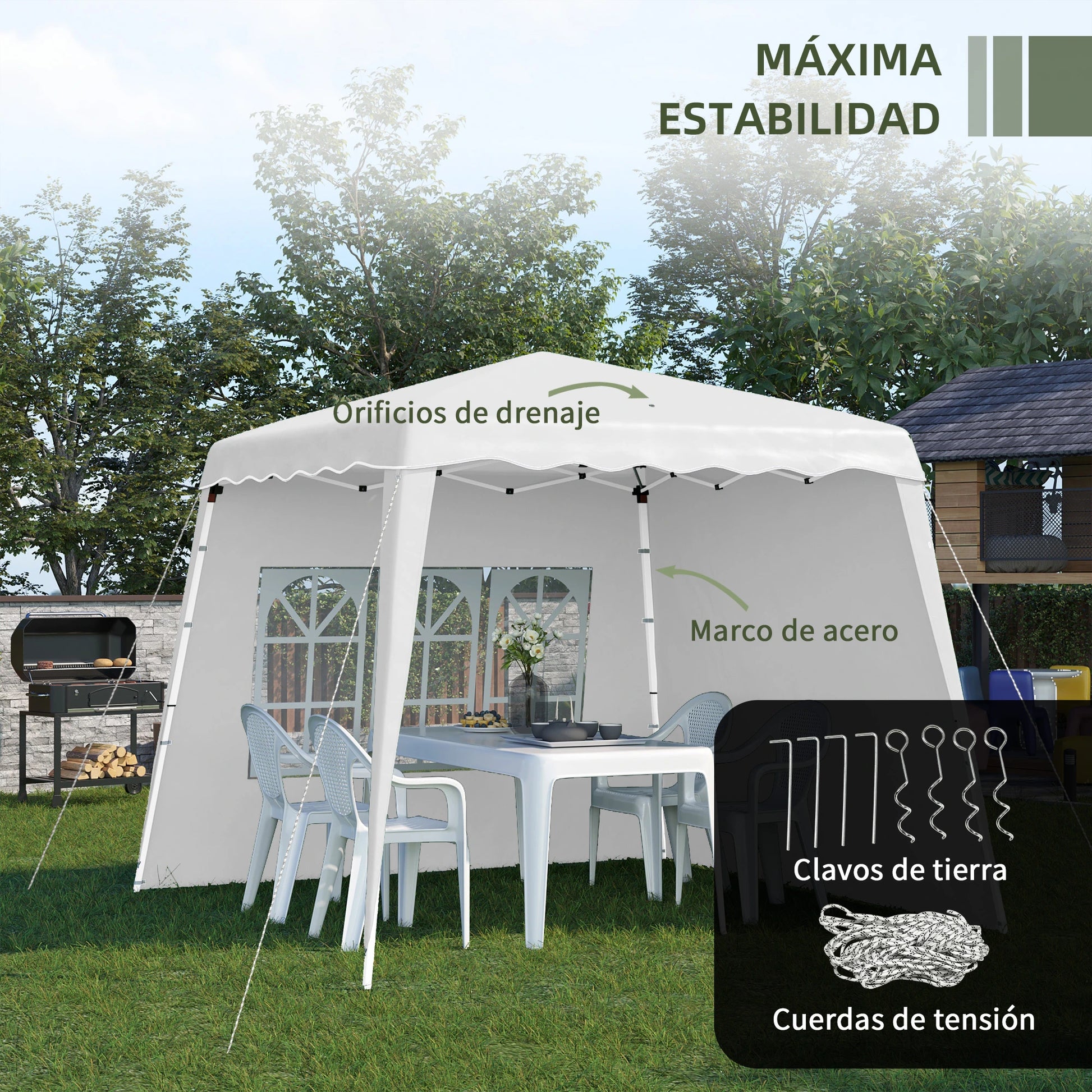 CARPA PLEGABLE NIVERA SUN 3X3 CON 2 PAREDES LATERALES image 5
