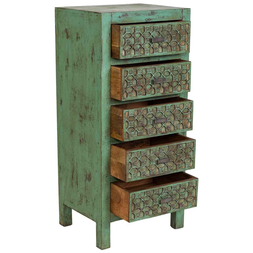 SINFONIER DE MADERA ARTESANAL 5 CAJONES – COLECCIÓN TOSCANA image 1