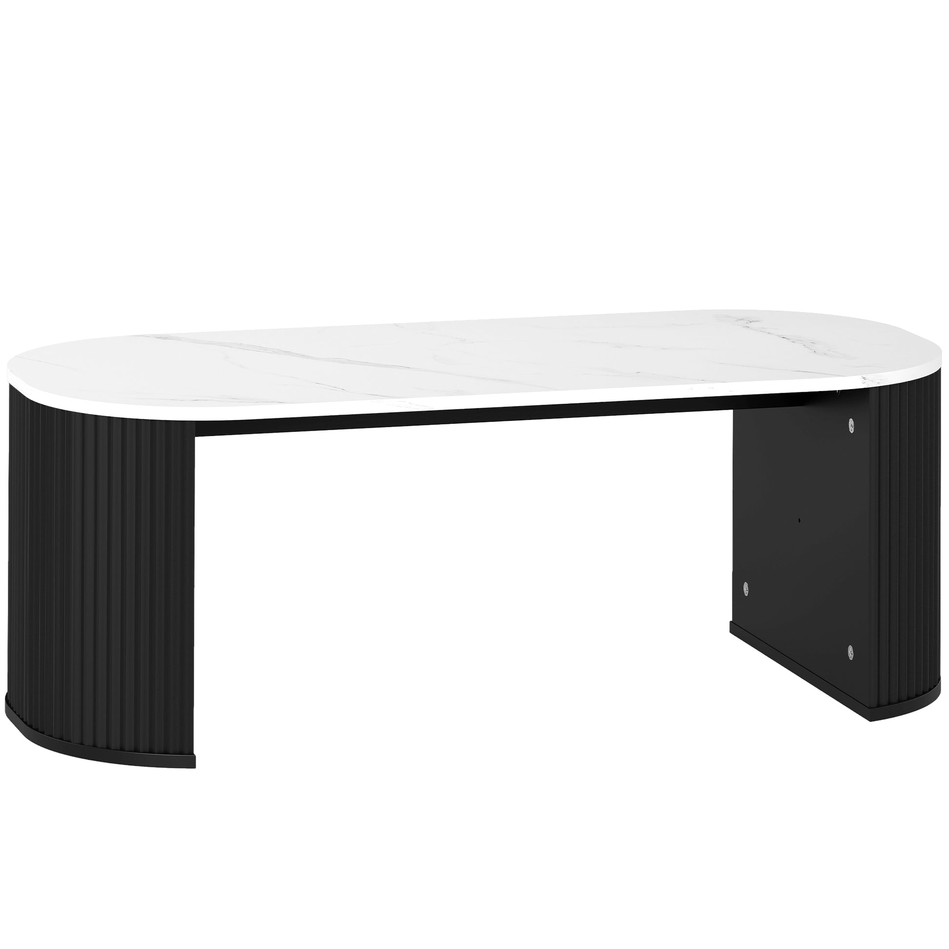 Mesa Ovalada Mármol Blanco image 10