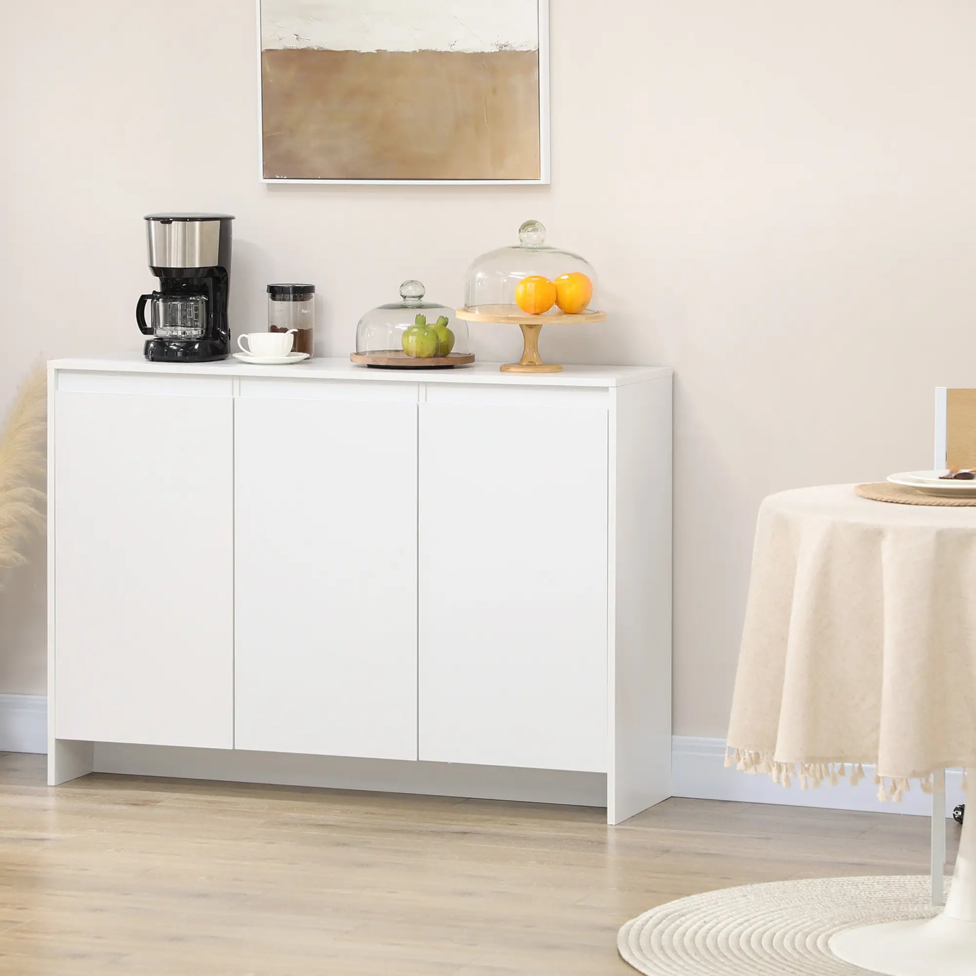 MUEBLE APARADOR BLANCO MULTIFUNCIONAL 120 CM – SOPORTE TV HASTA 50” image 0