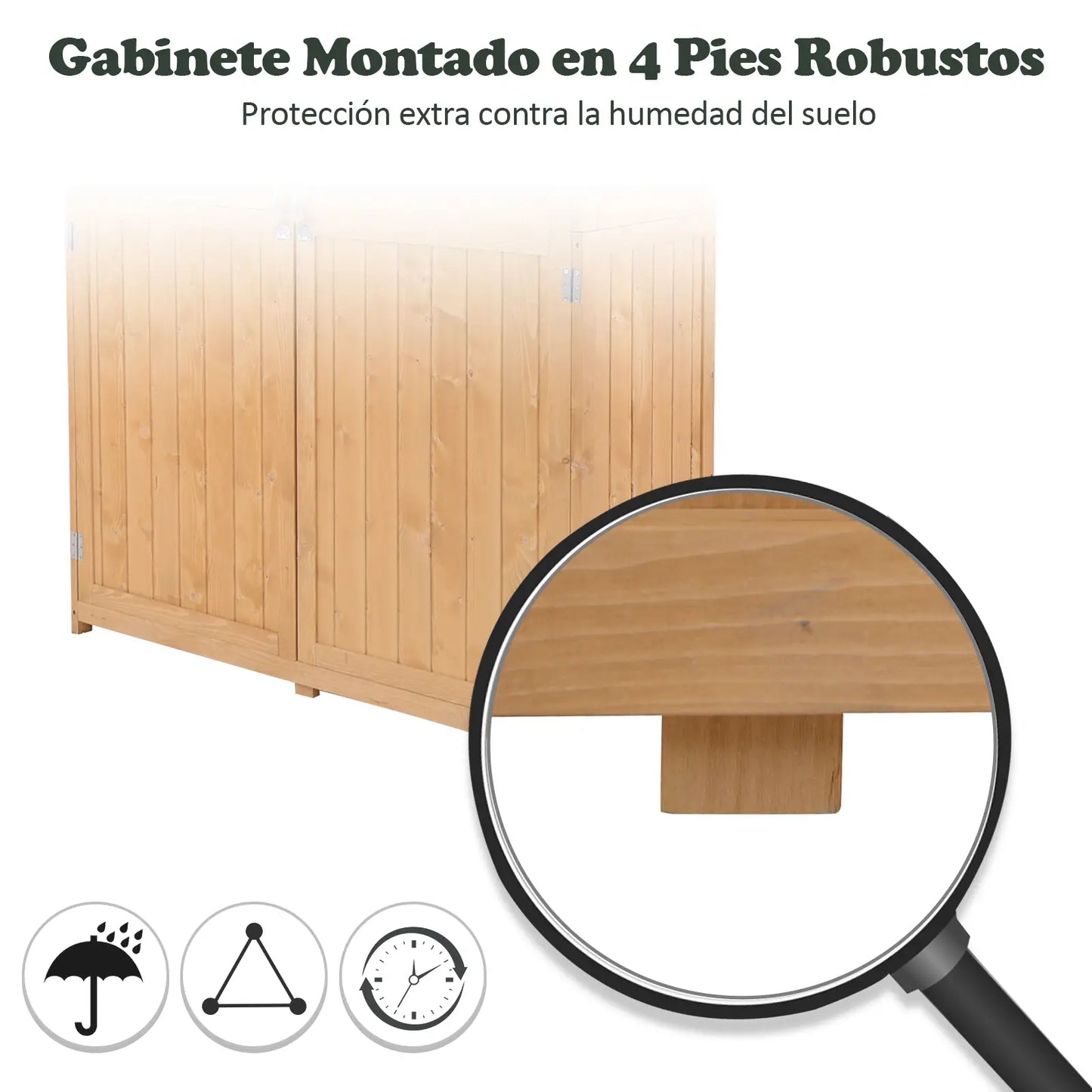 ARMARIO DE JARDÍN WOODGARDEN 127 – MADERA NATURAL image 7