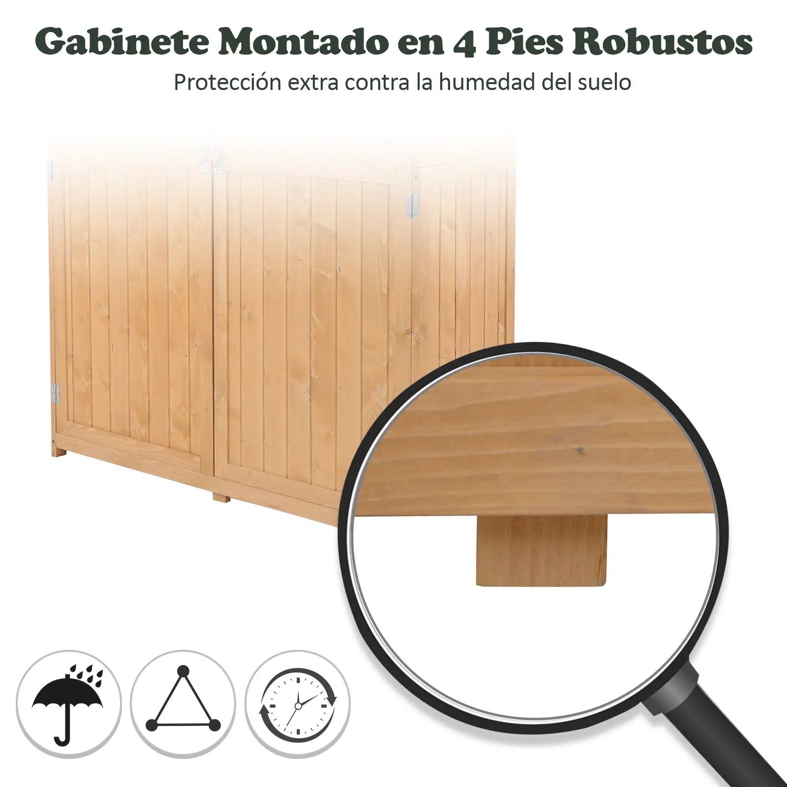 ARMARIO DE JARDÍN WOODGARDEN 127 – MADERA NATURAL image 7