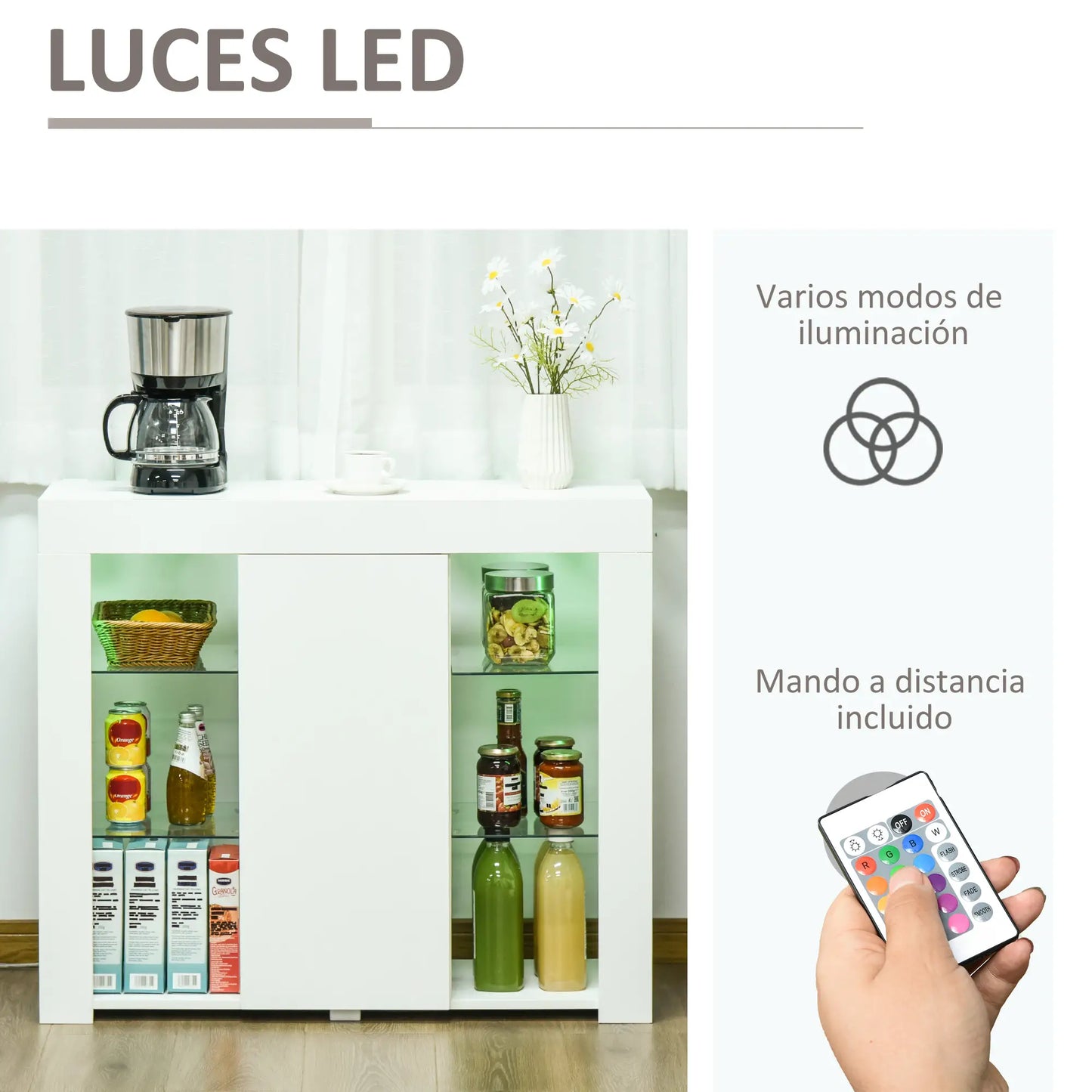 APARADOR MODERNO CON LUCES LED JAM image 5