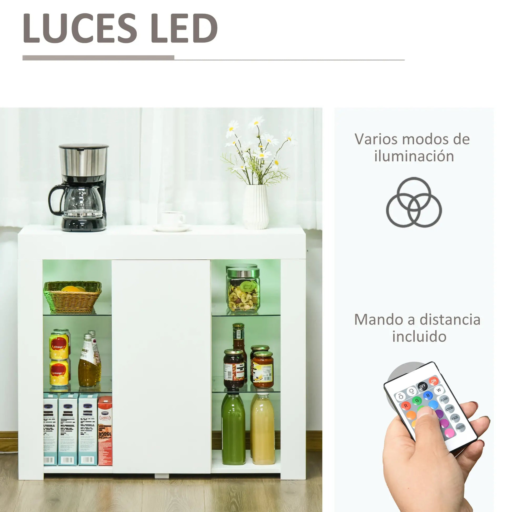 APARADOR MODERNO CON LUCES LED JAM image 5