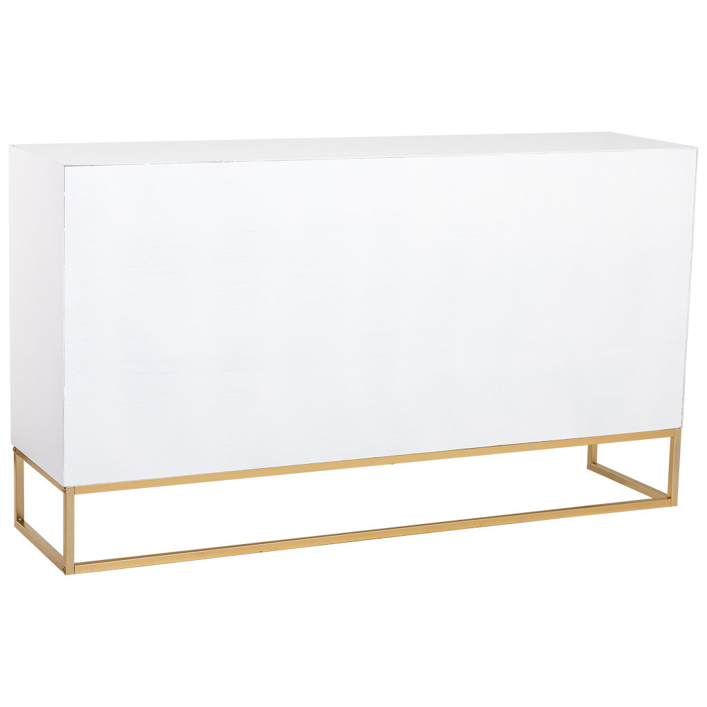 APARADOR MARTA DE MADERA Y METAL BLANCO 3 PUERTAS image 7