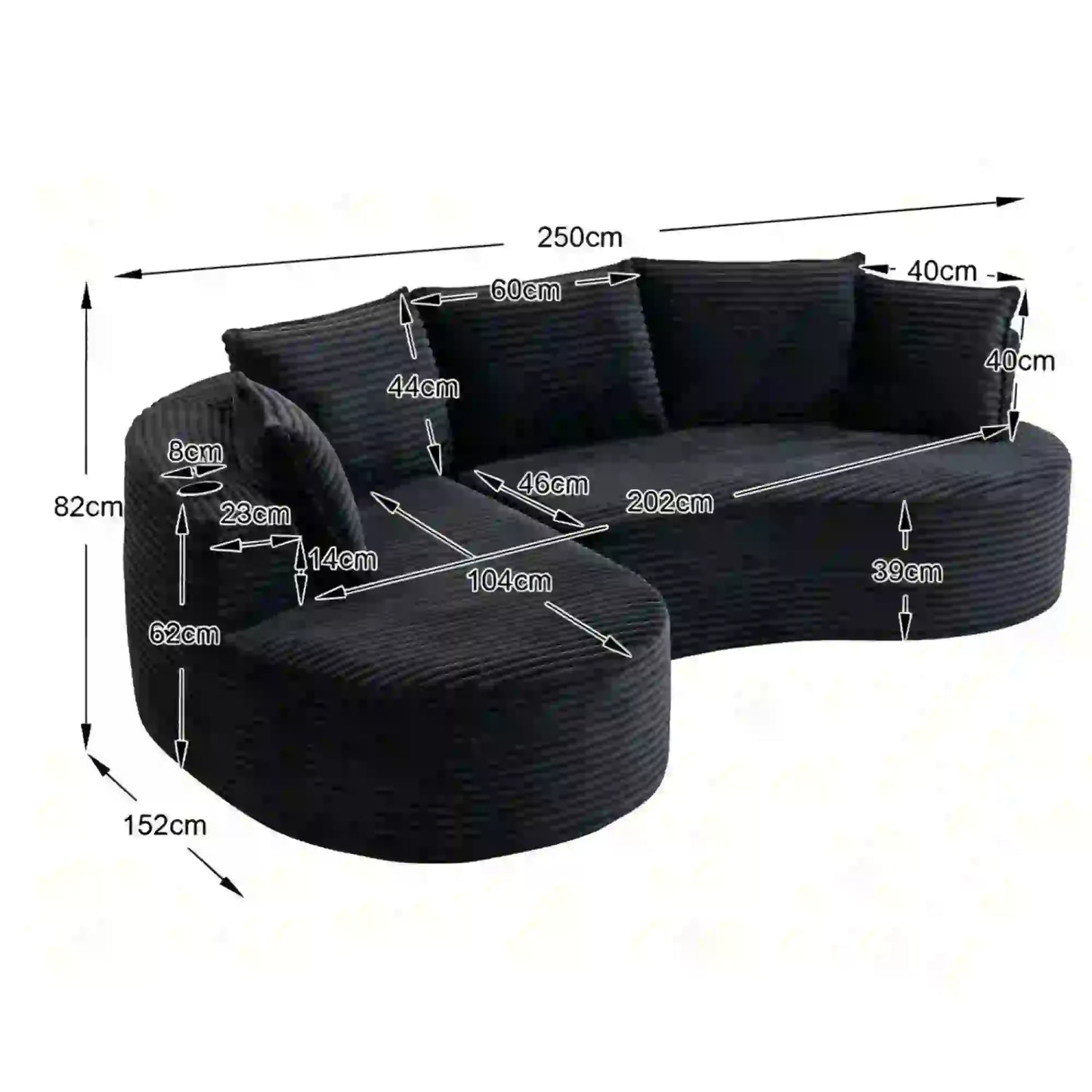 🛋️ BOGESOFA DE PANA – DISEÑO CONFORTABLE, PORTAVASOS Y COJINES