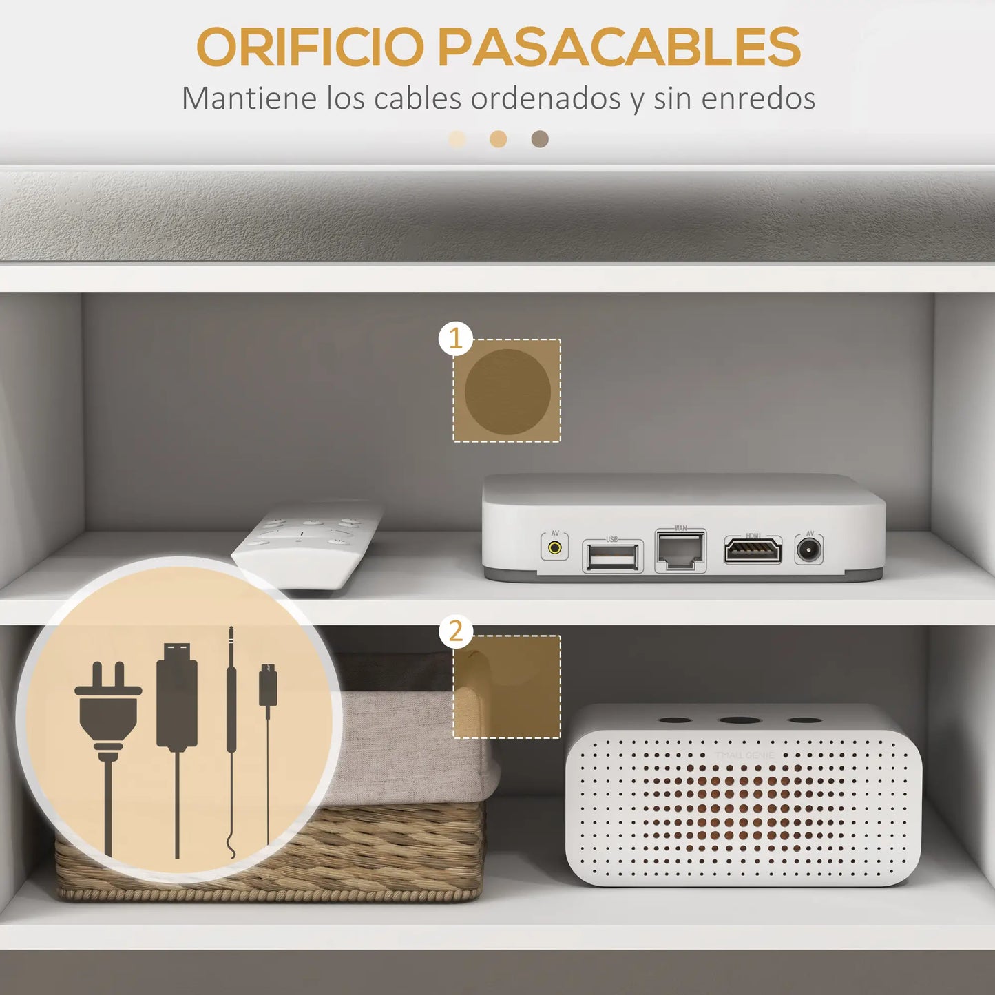 MUEBLE DE TV BLANCO MODELO NORDIK image 8