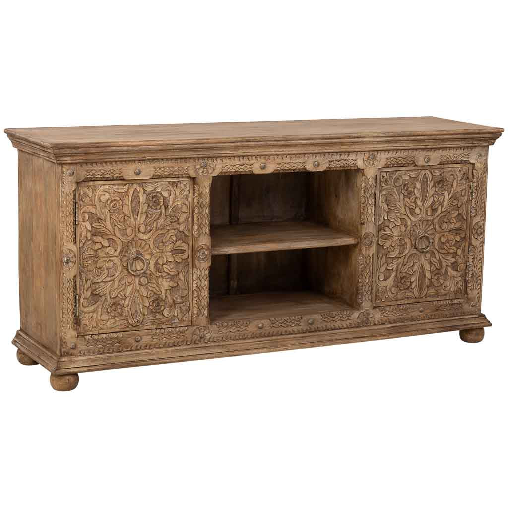 APARADOR DALIAN MARRÓN ENVEJECIDO 2 PUERTAS Y HUECO CENTRAL image 0