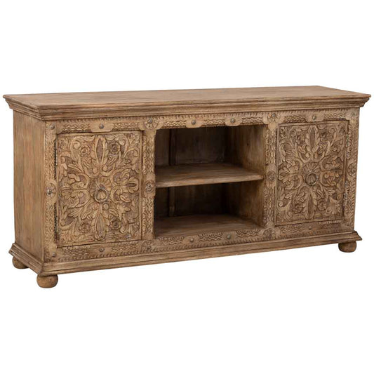 APARADOR DALIAN MARRÓN ENVEJECIDO 2 PUERTAS Y HUECO CENTRAL image 0