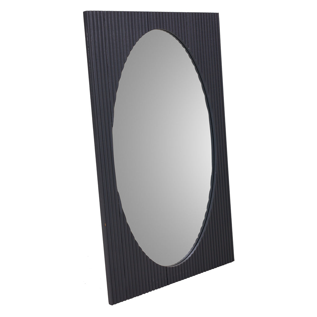 🪩 Espejo de Pared Colección NIA – Marco Gris Antracita Estilo Art Decó