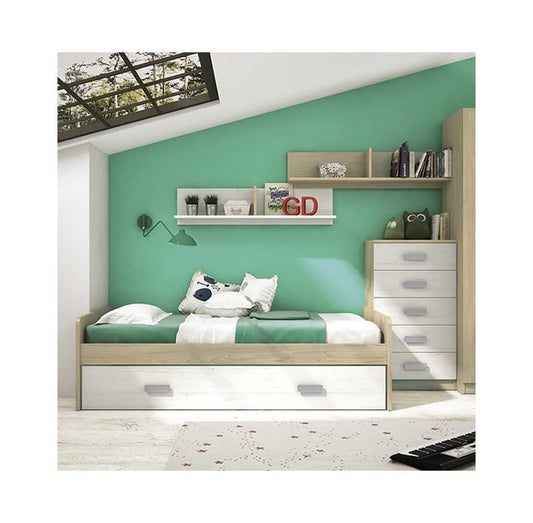 Dormitorio Juvenil Donald Sin Armario AMB 11 Puccini Y Andersen Pino image 0