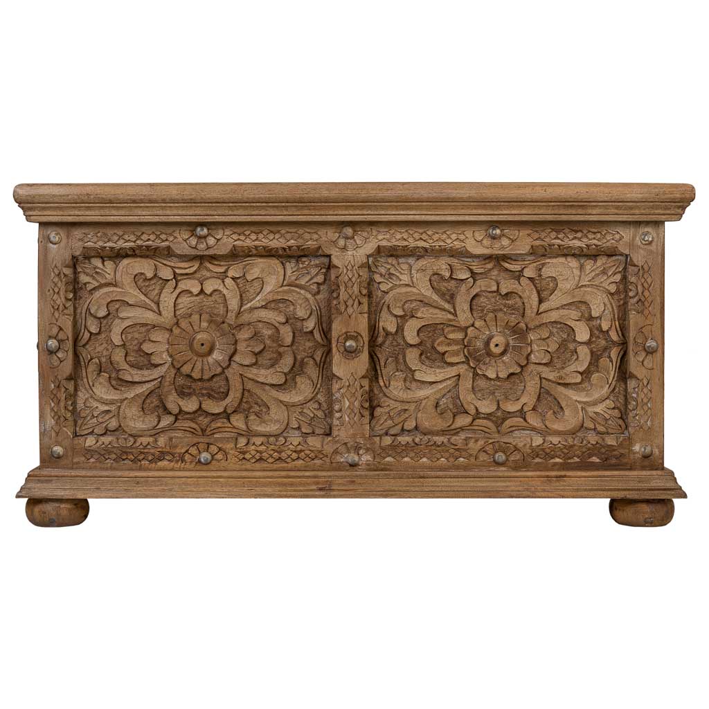 MESA BAÚL DE CENTRO DALIAN ARTESANAL MARRÓN image 4