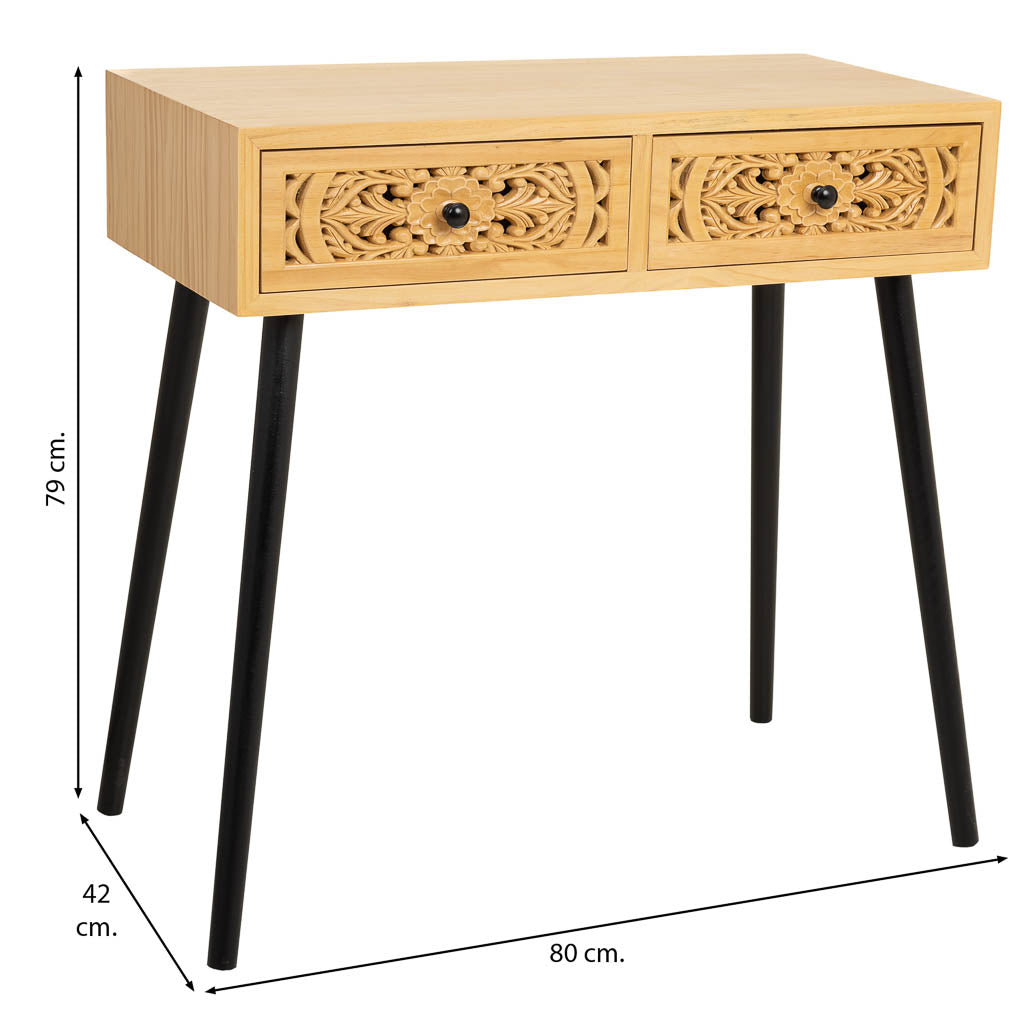 RECIBIDOR DE MADERA MARRÓN – COLECCIÓN DAVIS image 7