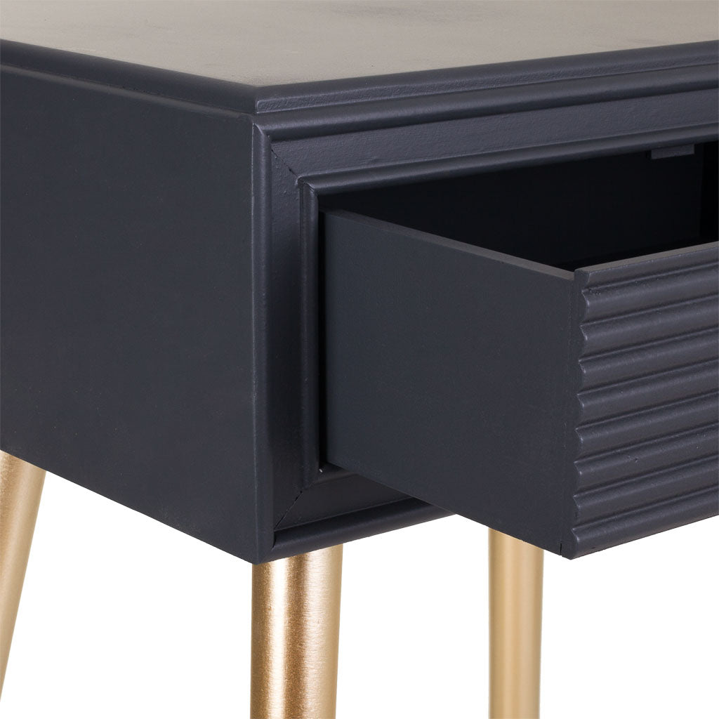 🛏️ Mesita de Noche Colección NIA 1 Cajón – Gris Antracita Estilo Nórdico