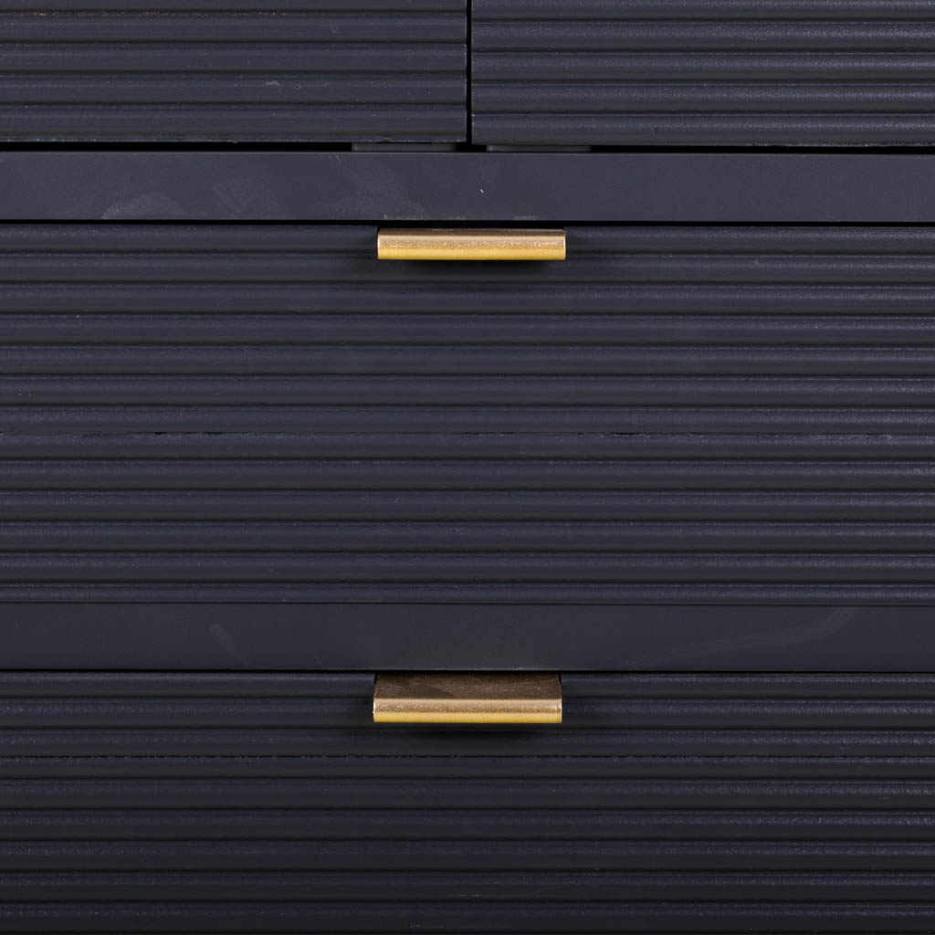🚪 Armario Colección NIA 2 Puertas y 2 Cajones – Gris Antracita con Tiradores Dorados