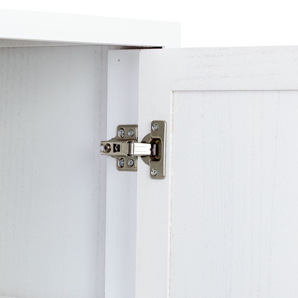 ARMARIO ALTO MARTA DE MADERA Y METAL BLANCO 2 PUERTAS image 2