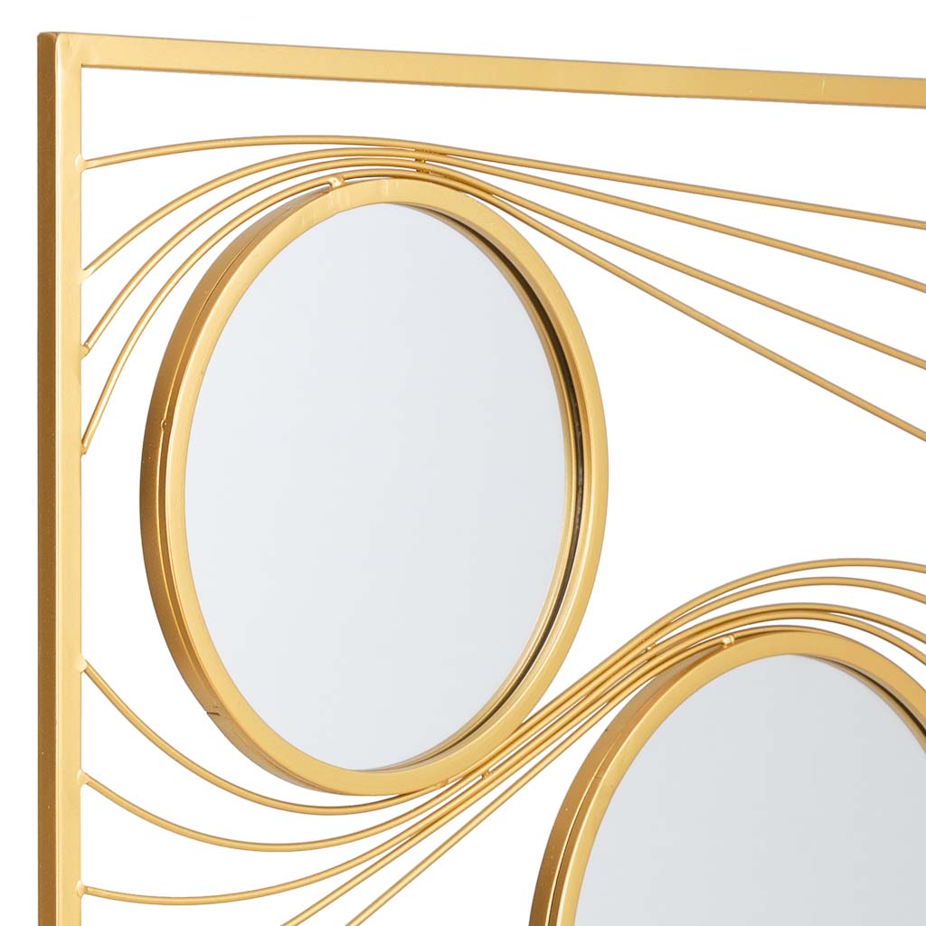 ESPEJO RECTANGULAR SANTIAGO DORADO CON ESFERAS image 4