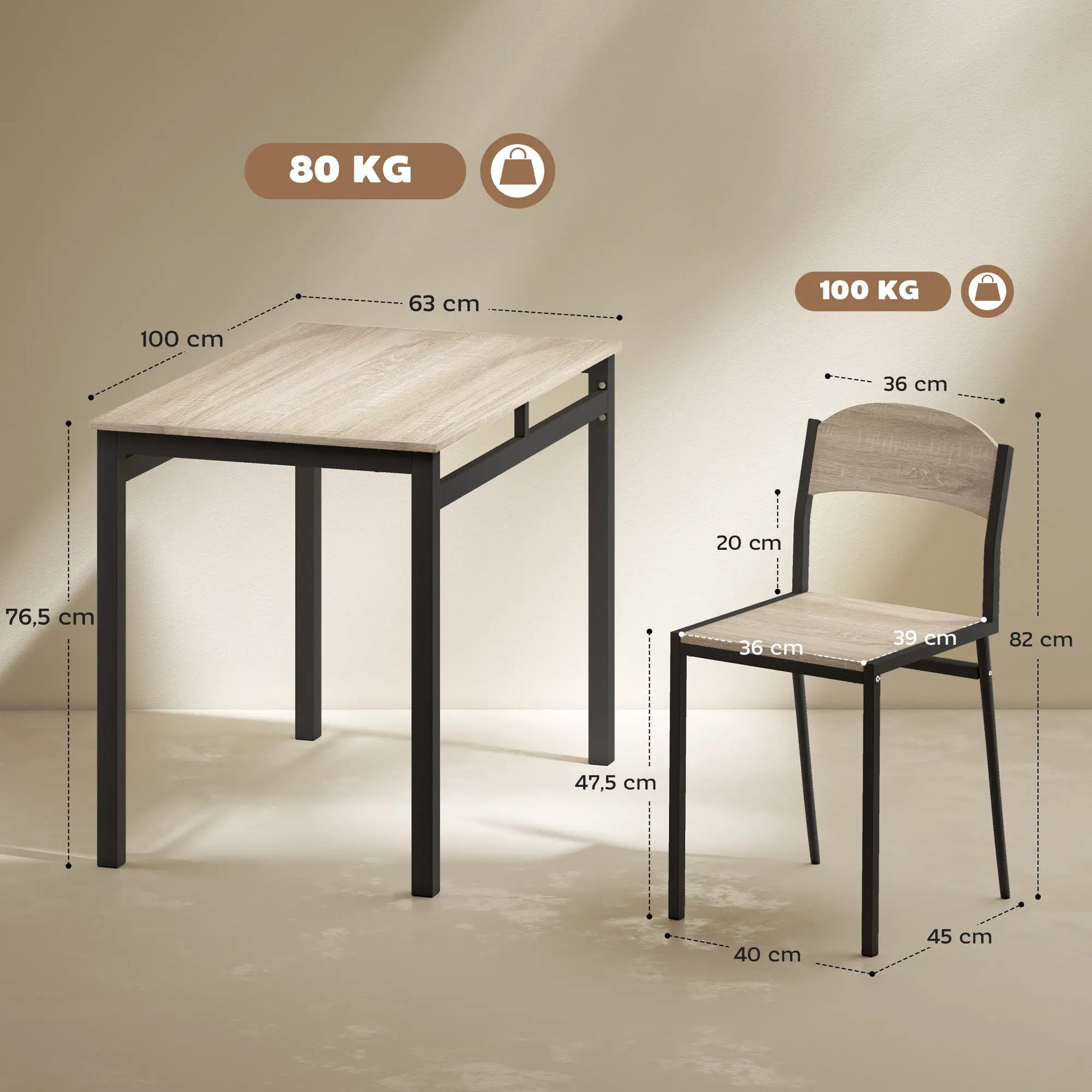 CONJUNTO DE COMEDOR URBAN BLACK JAM image 2