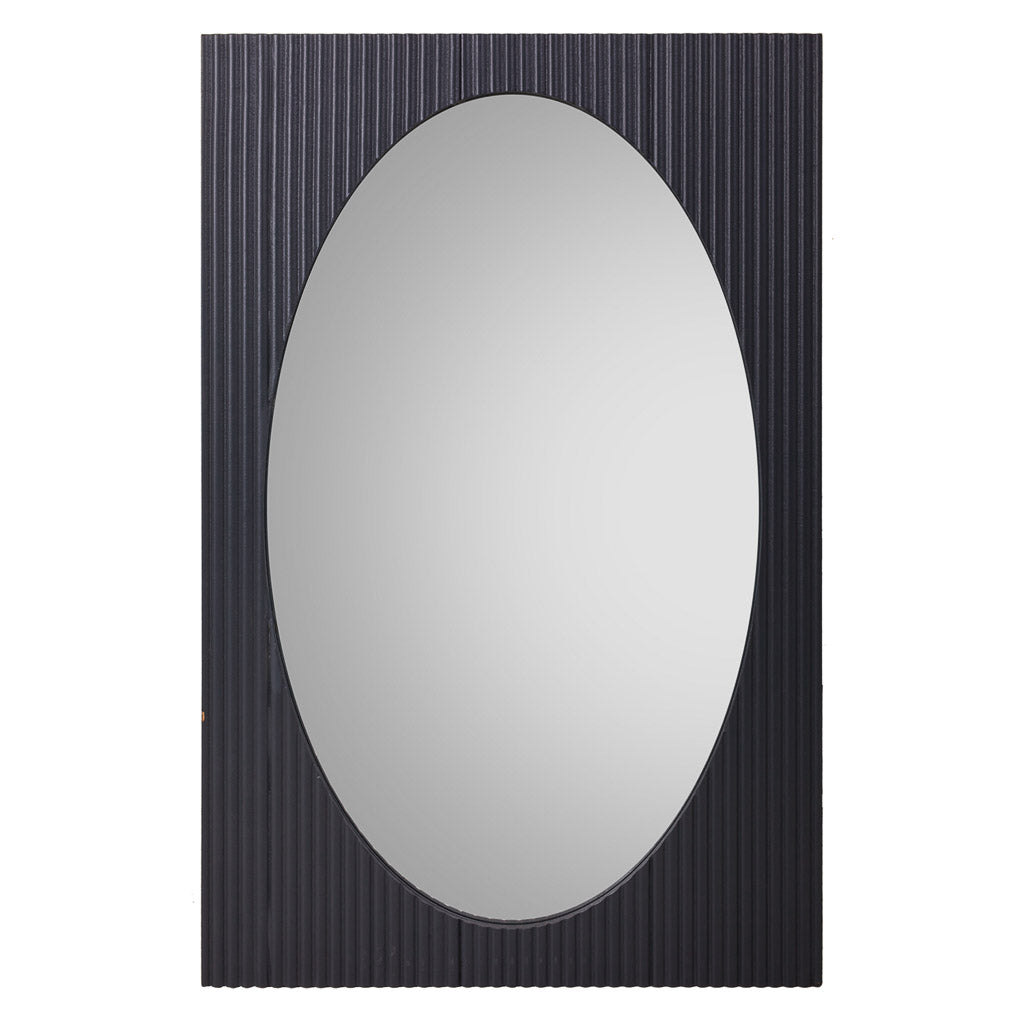🪩 Espejo de Pared Colección NIA – Marco Gris Antracita Estilo Art Decó