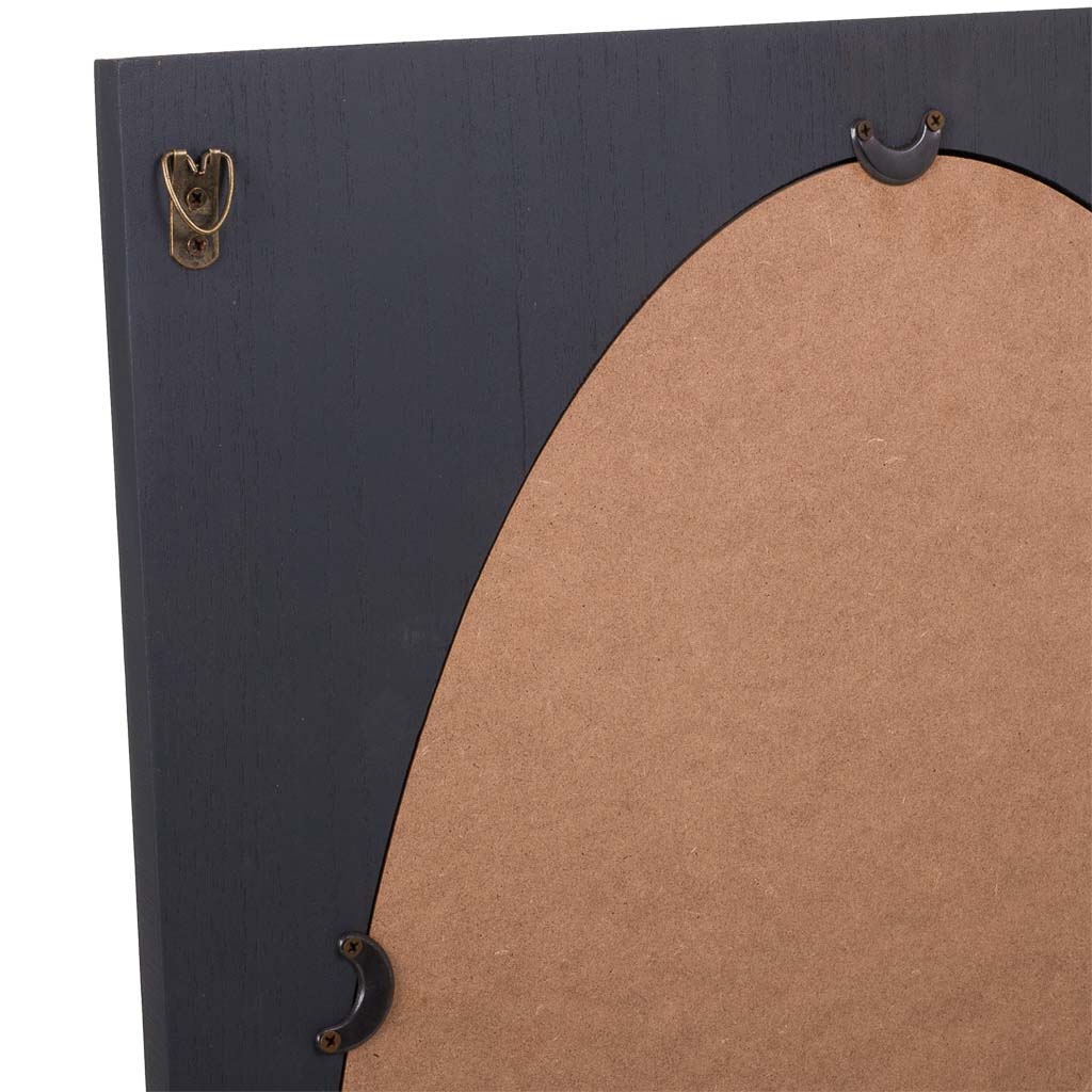 🪩 Espejo de Pared Colección NIA – Marco Gris Antracita Estilo Art Decó