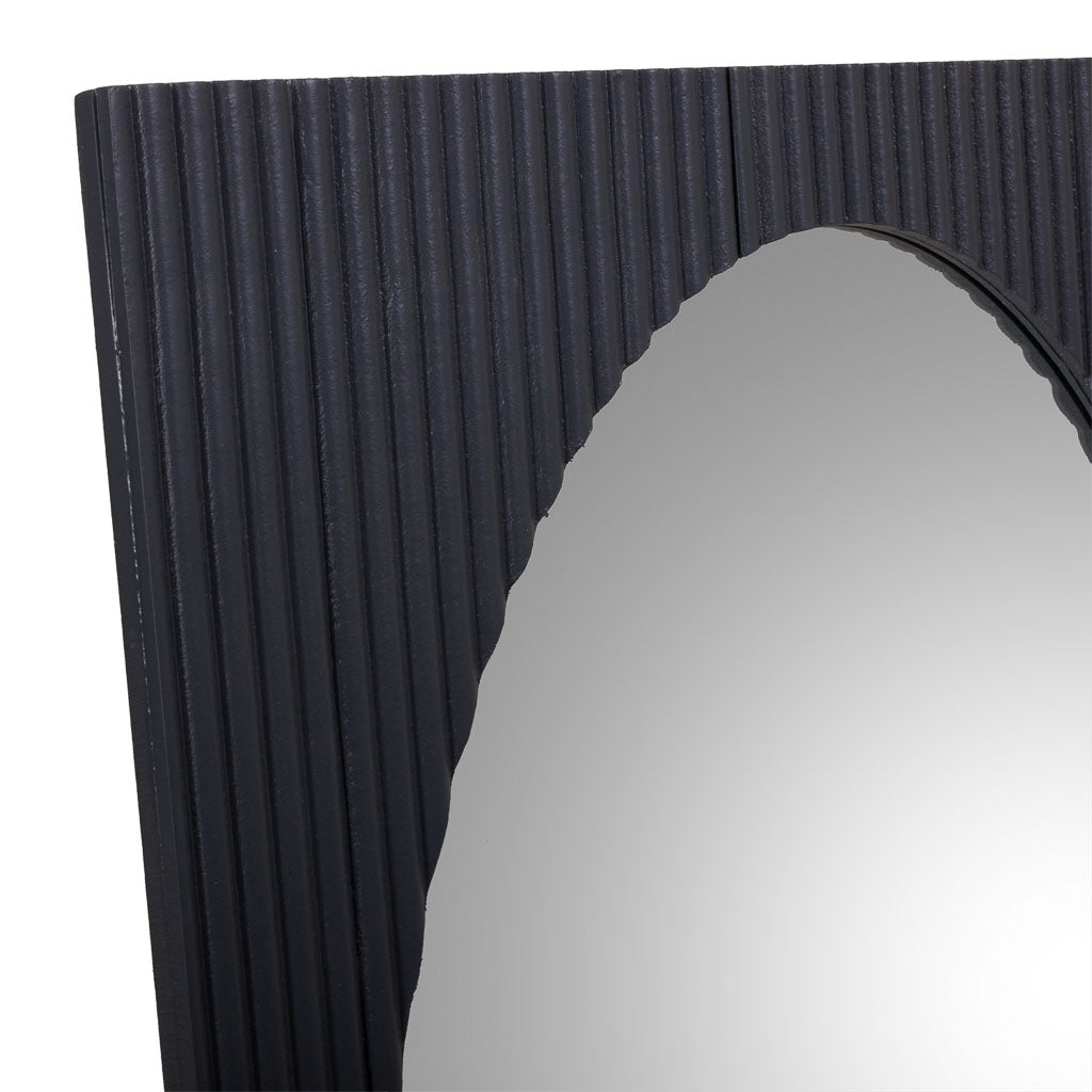 🪩 Espejo de Pared Colección NIA – Marco Gris Antracita Estilo Art Decó