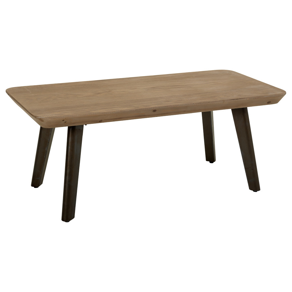 ☕ MESA DE CENTRO DUNA 100 – MADERA MACIZA DE ABETO + PATAS METÁLICAS · ESTILO INDUSTRIAL