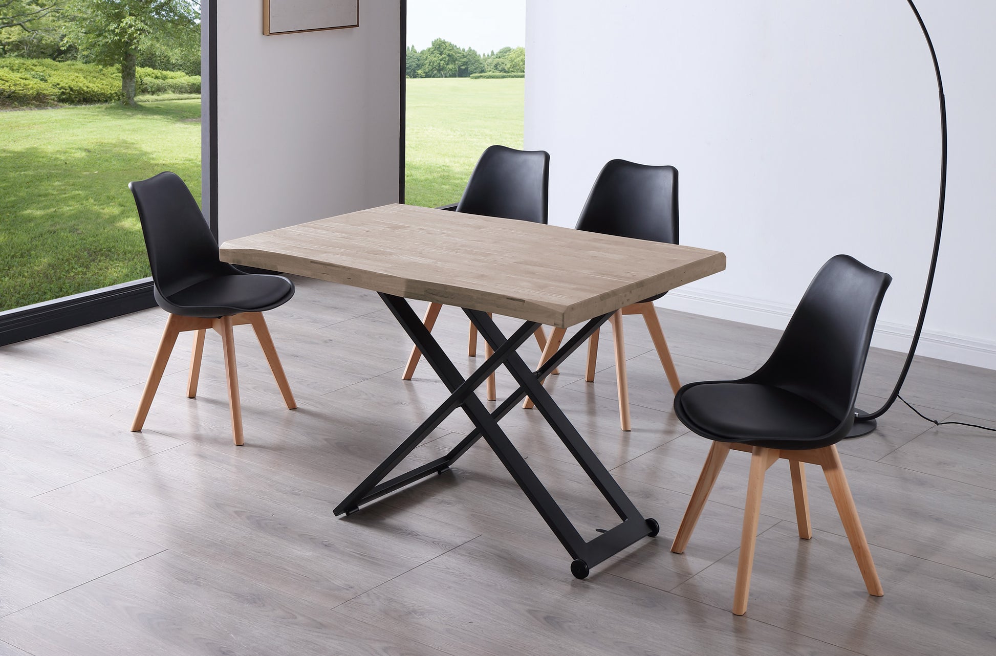 MESA CENTRO ELEVABLE ZOE TAPA CON FORMA. image 12