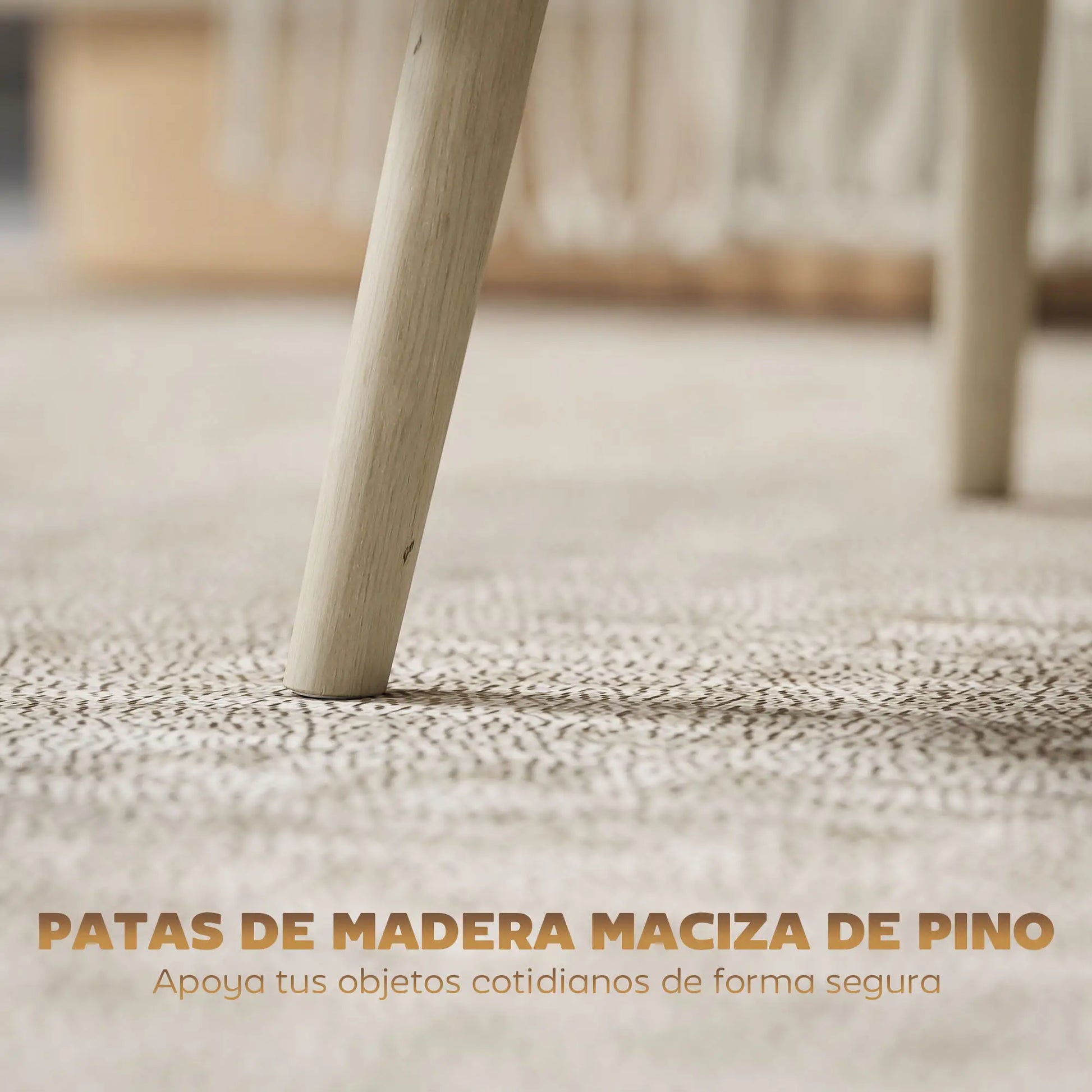 Mesa de Centro Elevable con Almacenaje Oculto y Patas de Pino 91 cm en Roble image 6