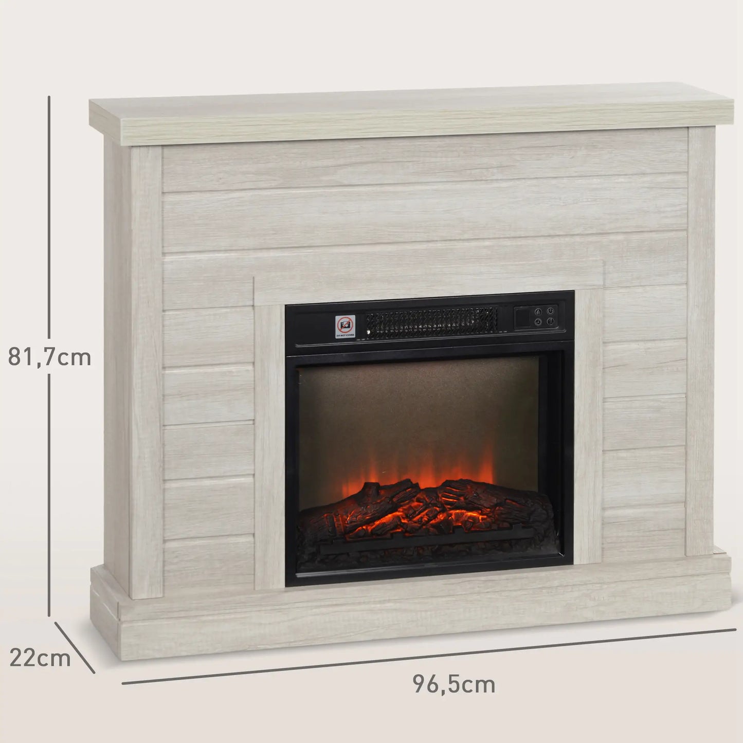 CHIMENEA ELÉCTRICA WOODWARM 3D 1800W 96,5 CM MADERA CLARA image 0