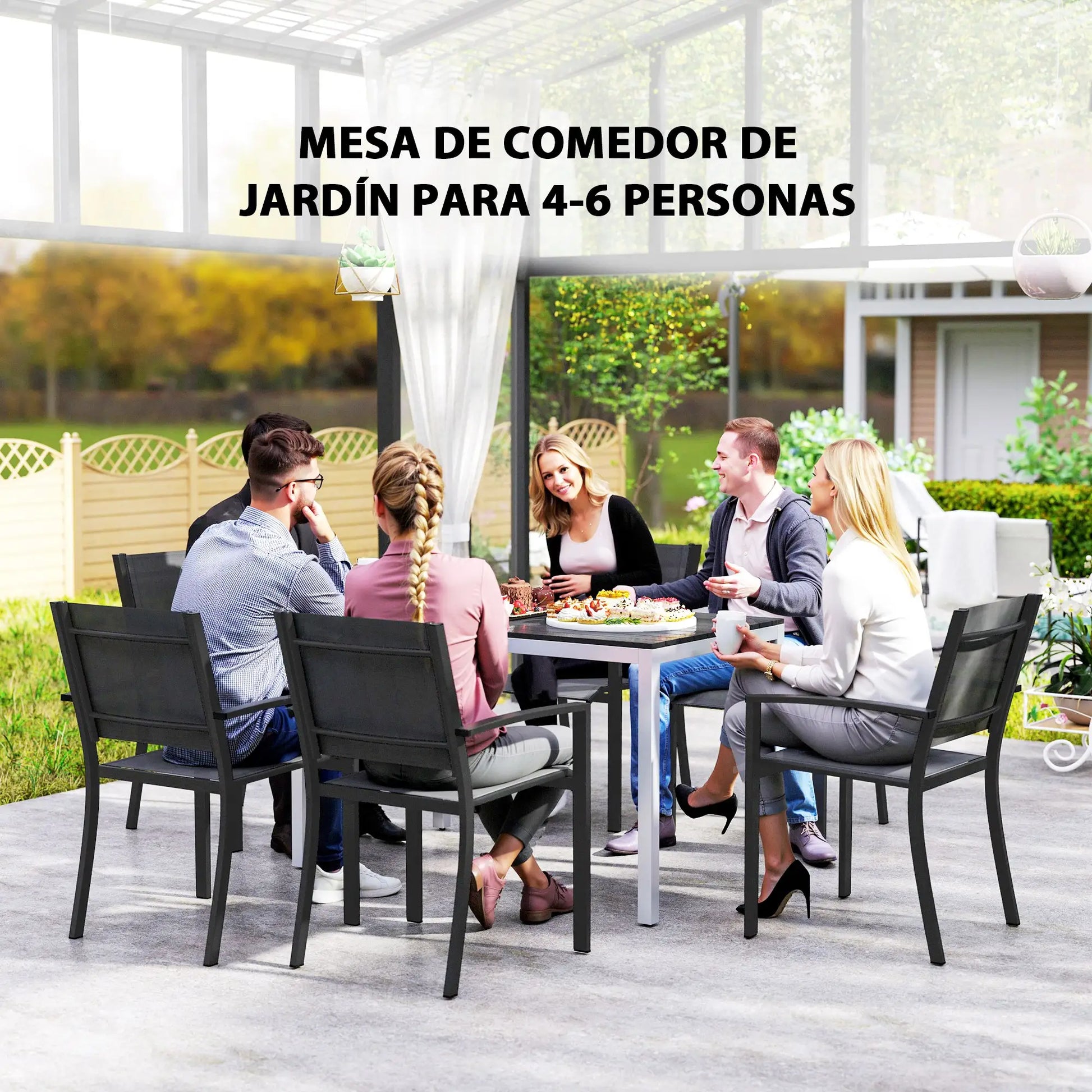 MESA DE COMEDOR DE JARDÍN EXTERIOR BLACKWOOD PRO · 4–6 PERSONAS image 6