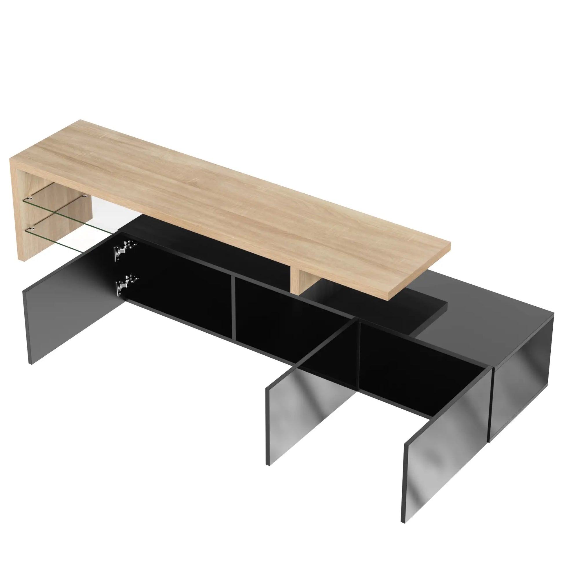 MUEBLE TV “LUX BLACK WOOD LED” 197,5 CM image 9