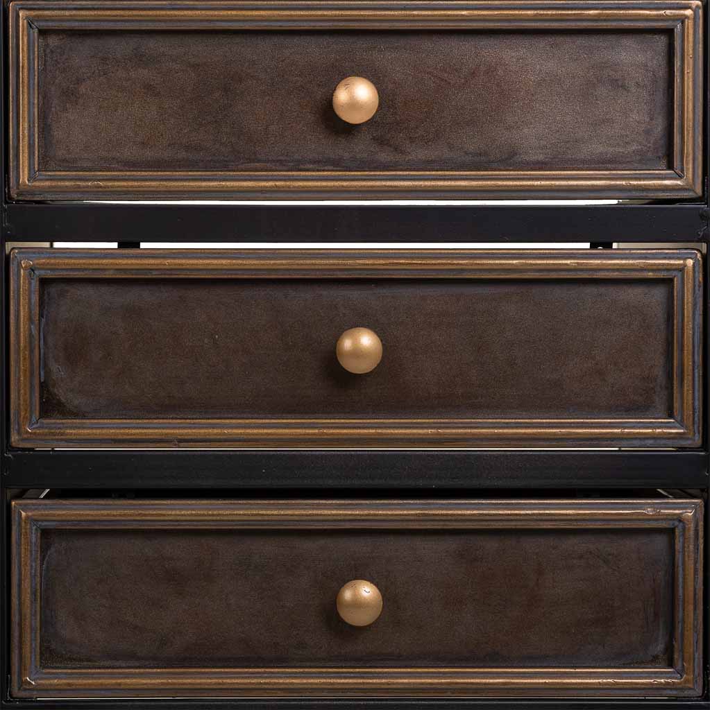 KIT APARADOR ALTO ALKA 2P + 3C DE METAL MARRÓN image 7