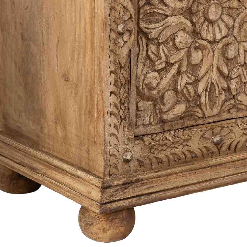 ARMARIO DALIAN BEIGE COMPACT ARTESANAL DE MADERA MACIZA image 6