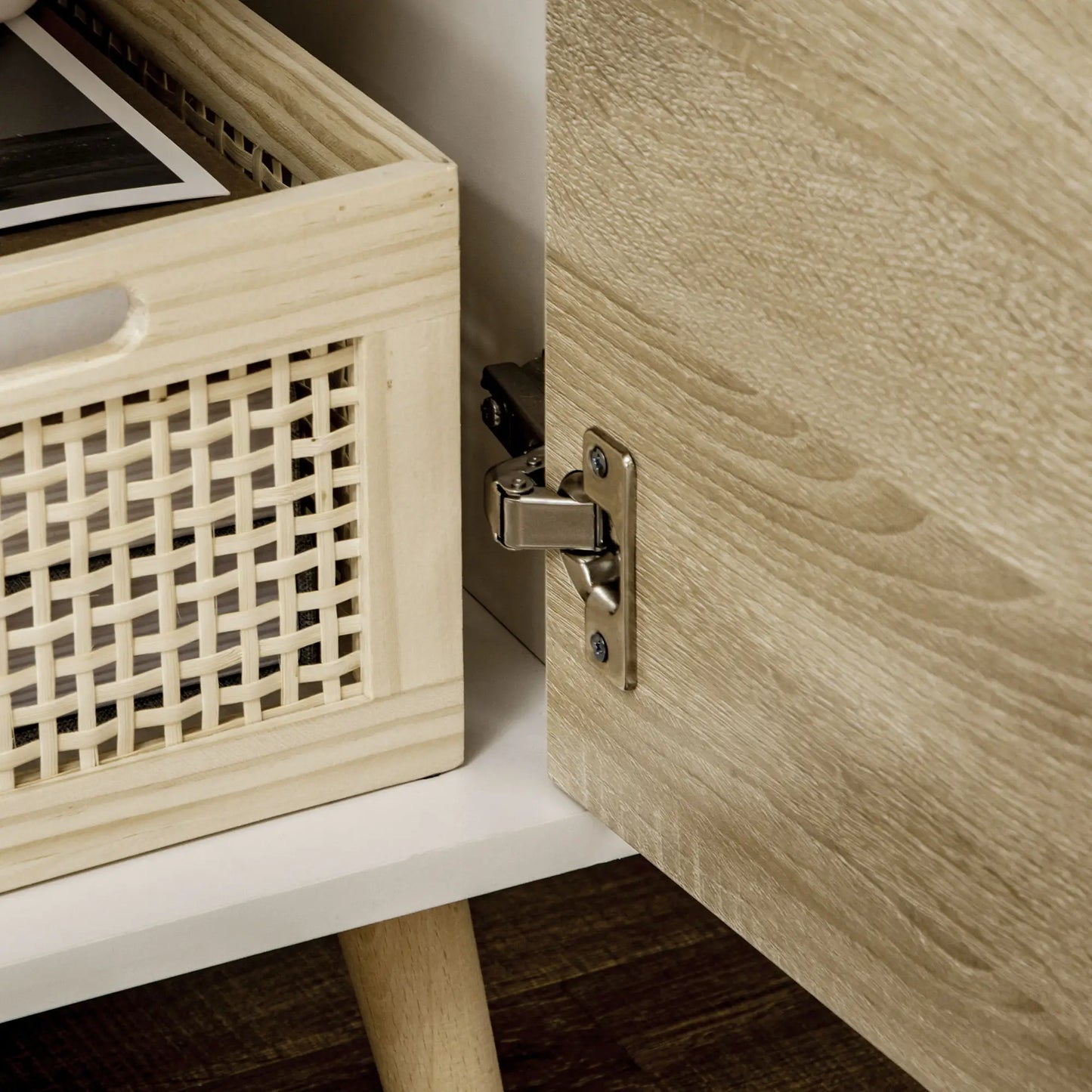 📺 MUEBLE TV “NORDIC BOX 110” – 2 PUERTAS + CAJÓN + HUECO ABIERTO · HASTA 50" · 2 COLORES