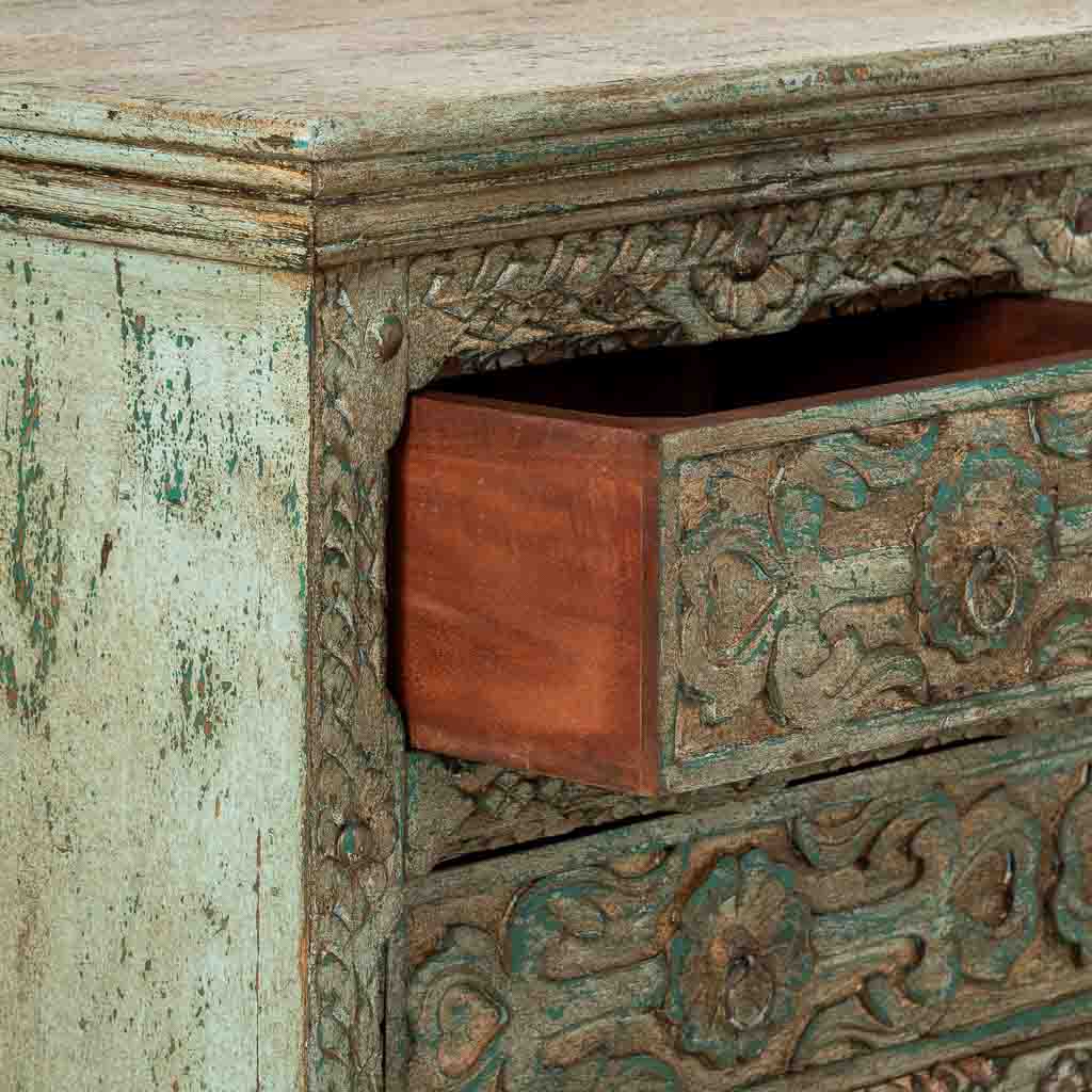 CÓMODA DALIAN AQUA GREEN VINTAGE 5 CAJONES image 3