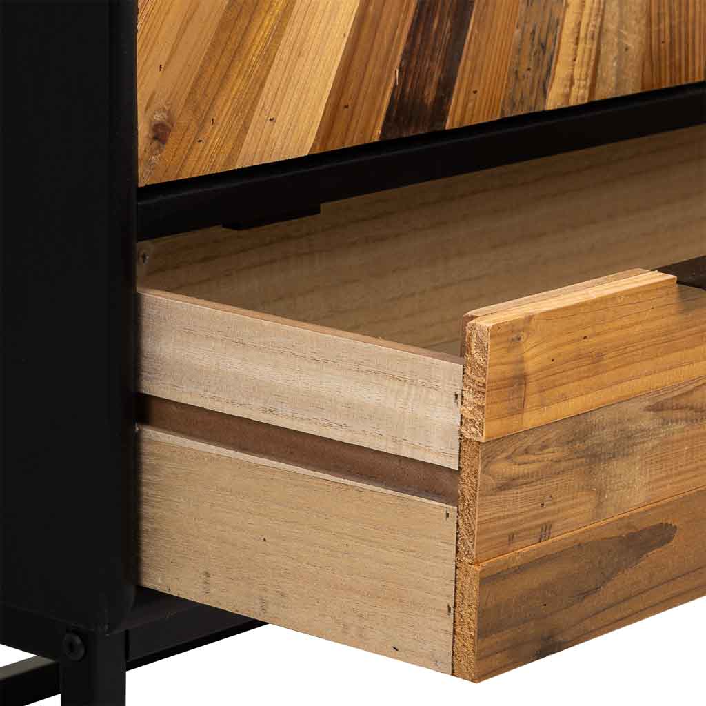ARMARIO TAKI DE MADERA RECUPERADA NEGRA 150 image 3