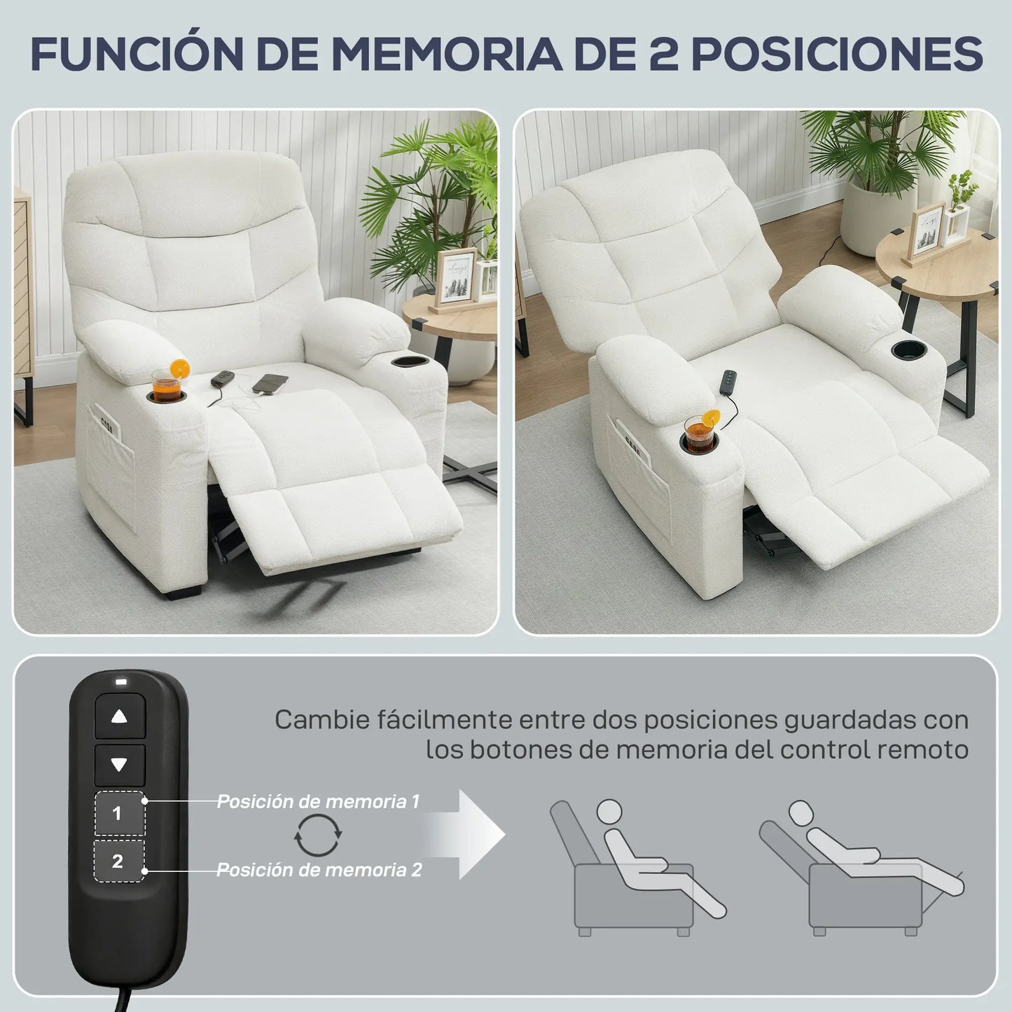 SILLÓN RELAX ELÉCTRICO MODELO CONFORT MEMORY image 5
