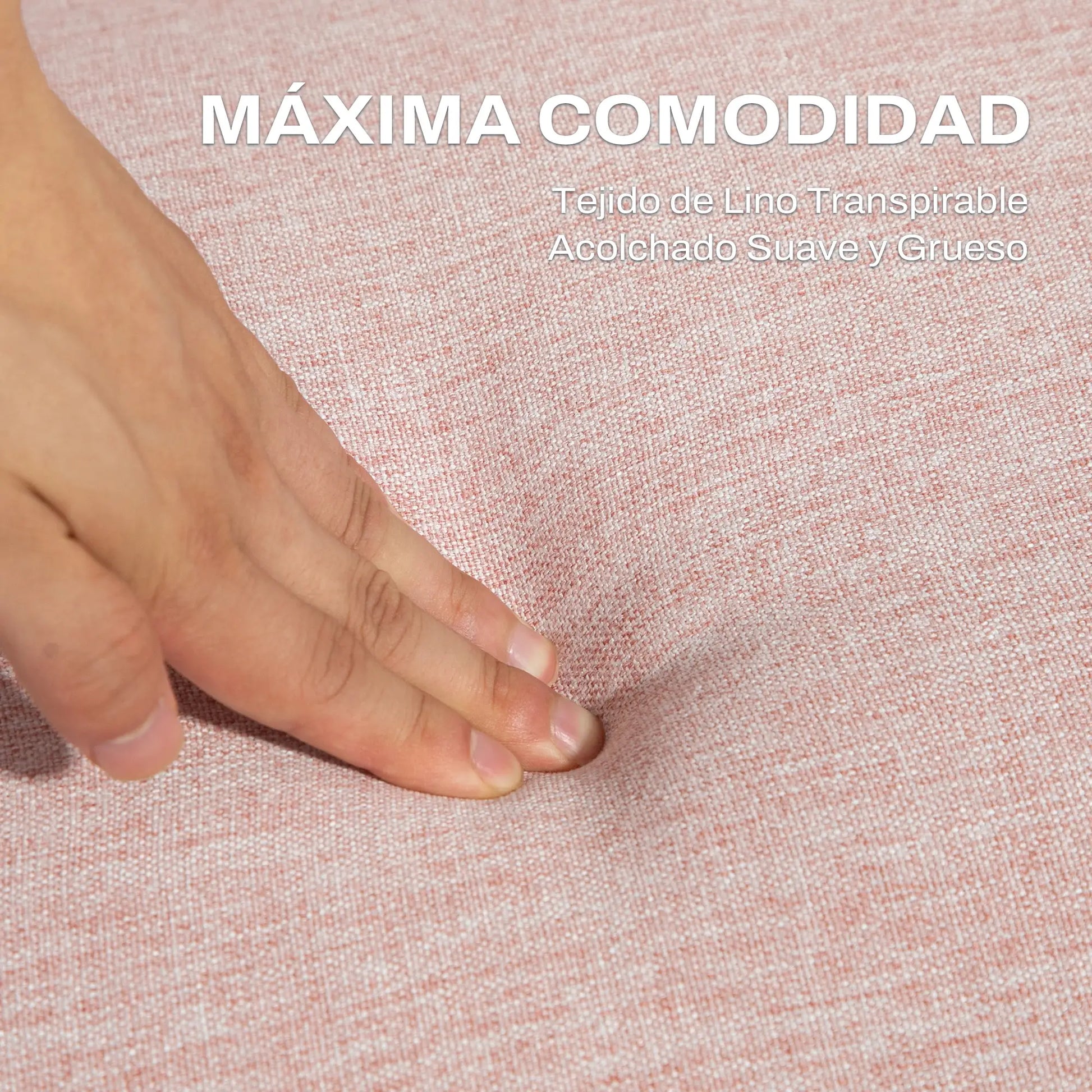 SOFÁ CAMA 3 PLAZAS MODELO ROSALIA – ROSA PASTEL image 3