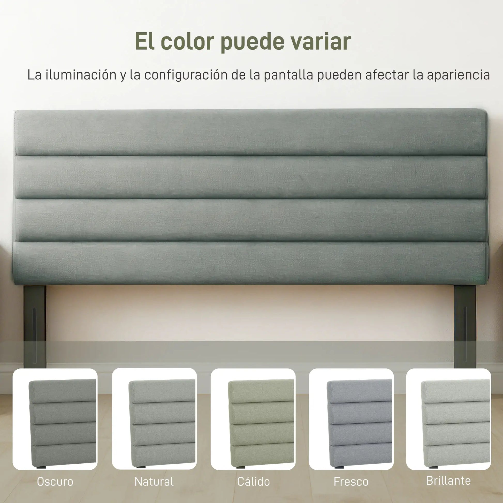 CABECERO DE CAMA LINO GRIS AJUSTABLE 140 CM image 4