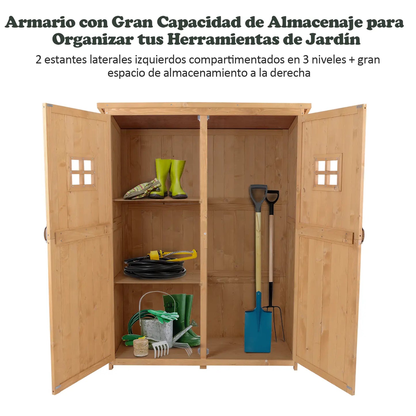ARMARIO DE JARDÍN WOODGARDEN 127 – MADERA NATURAL image 2