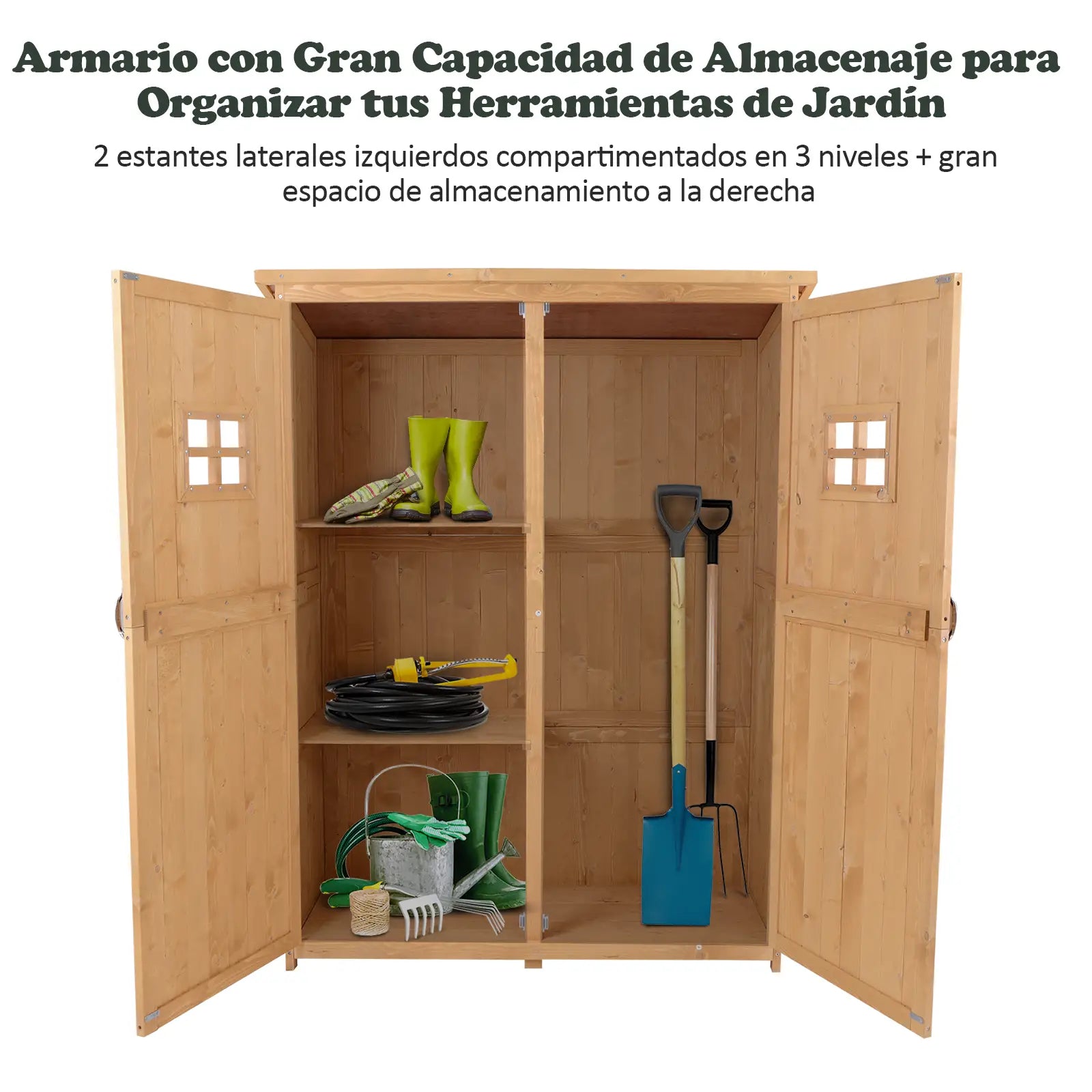 ARMARIO DE JARDÍN WOODGARDEN 127 – MADERA NATURAL image 2