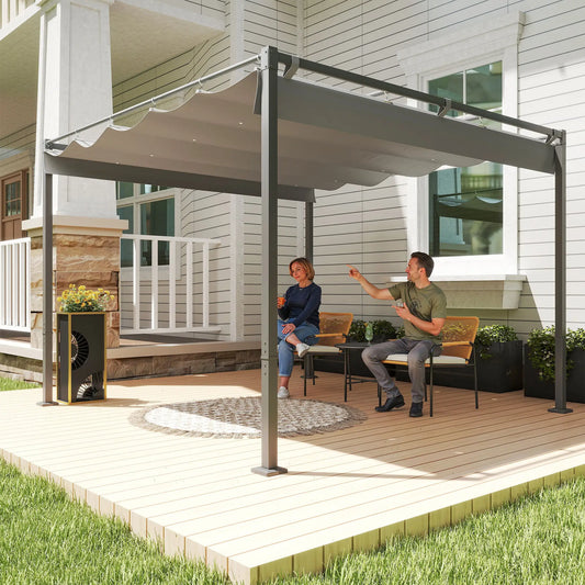 PÉRGOLA DE JARDÍN SOMBRAFIX 3X3 CON TECHO RETRÁCTIL Y CIERRE MAGNÉTICO image 0