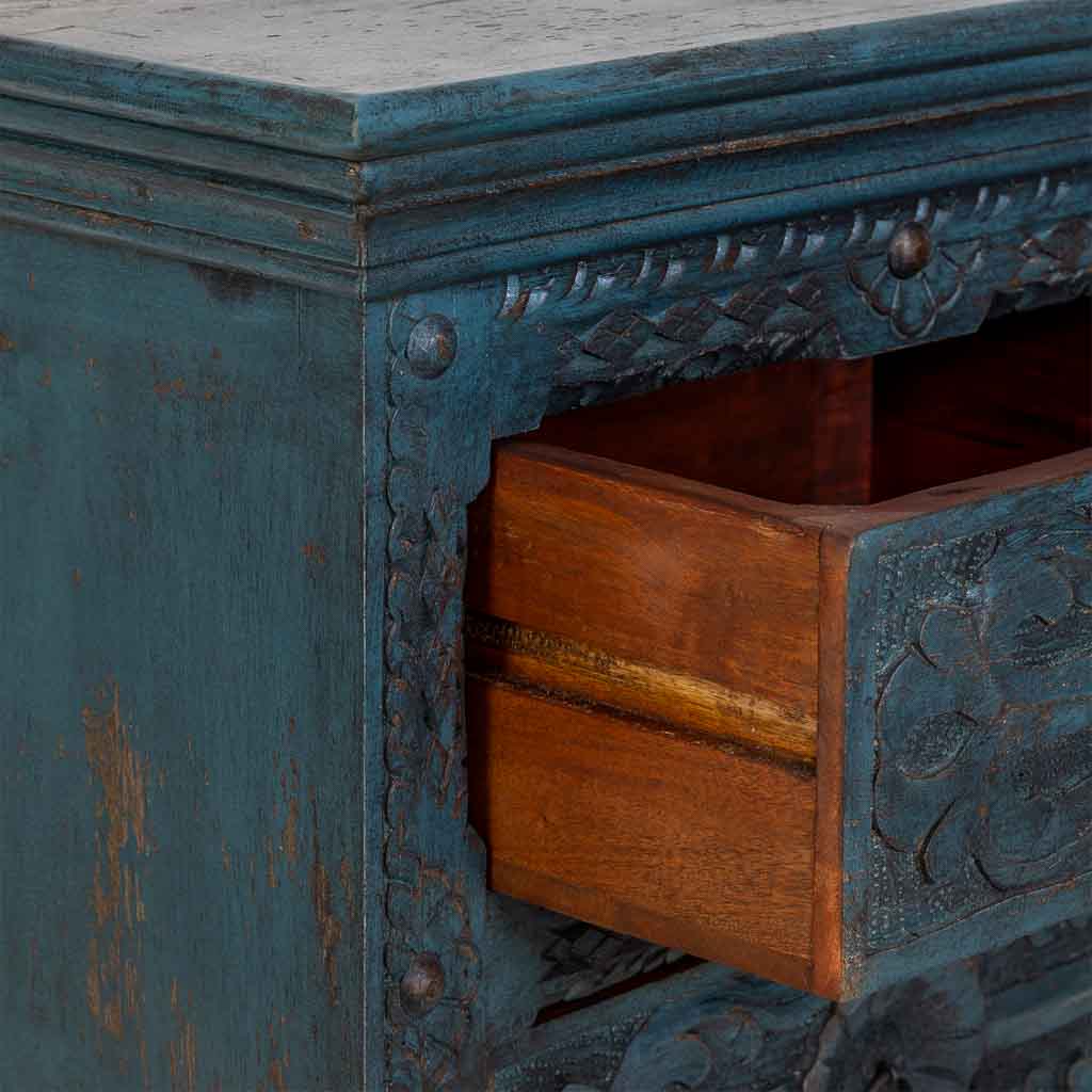 CÓMODA DALIAN BLUE VINTAGE ARTESANAL image 2