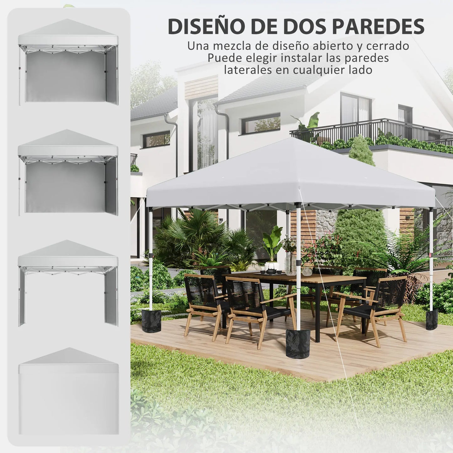 ⛺ CARPA PLEGABLE “EVENTIA” 3x3m – POP-UP, AJUSTABLE Y PORTÁTIL