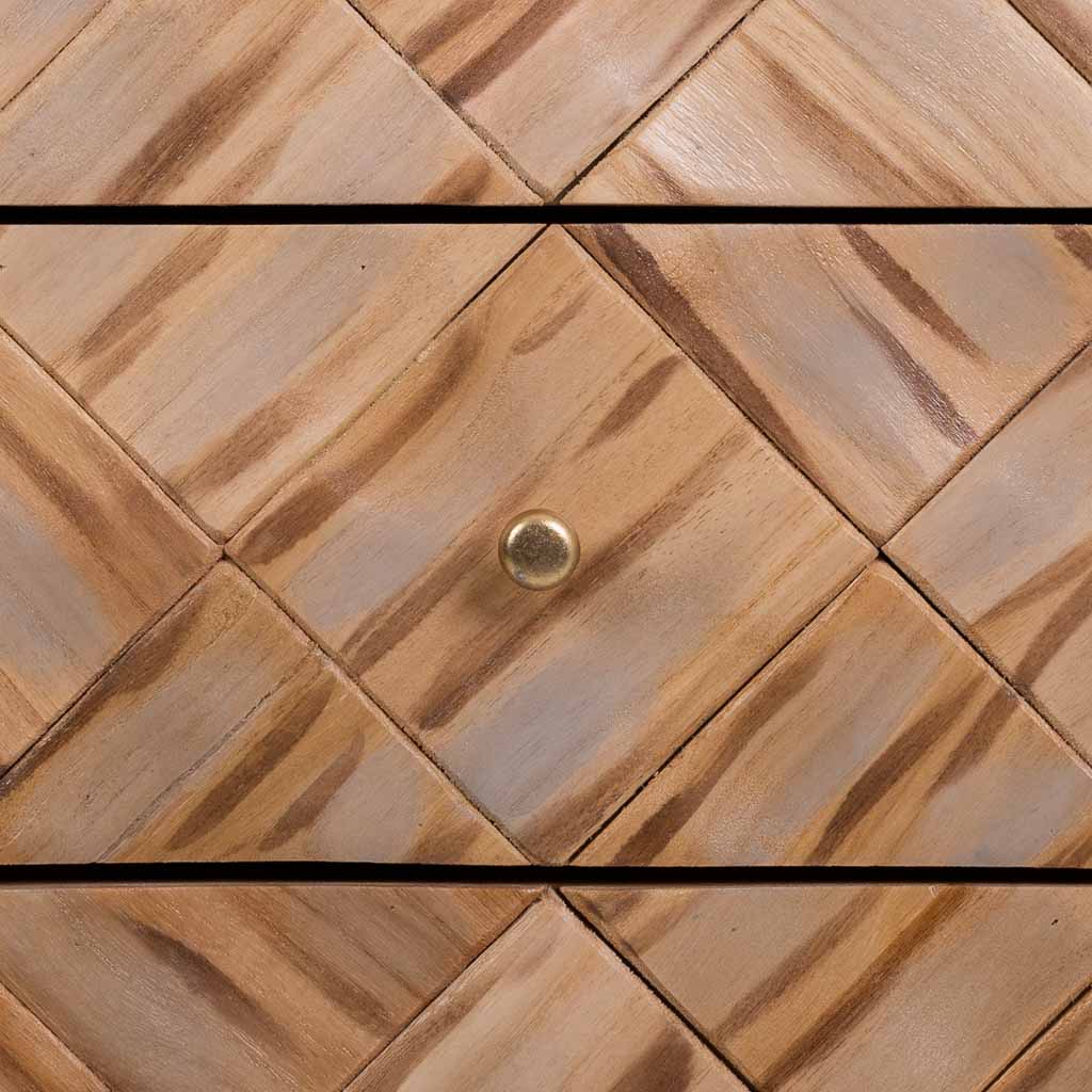 🪵 APARADOR MASAYA – MADERA DE PAULOWNIA, 2 PUERTAS Y 4 CAJONES, 120x40,5x81 CM