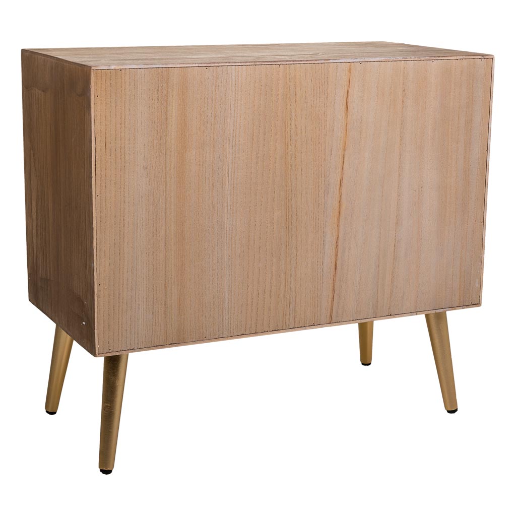 🪵 CÓMODA MASAYA – MADERA DE PAULOWNIA, 3 CAJONES, 73x36x65 CM